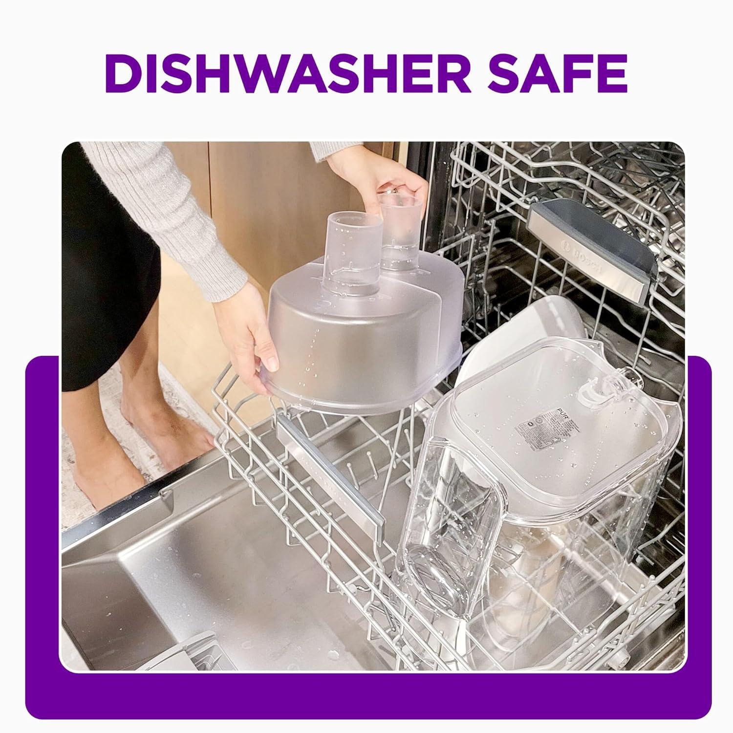 PUR 44 Cup XL Dispenser Filtration System with 2 Filters, W 12.5" x H 17" x L 7.7", White, PDI4000Z