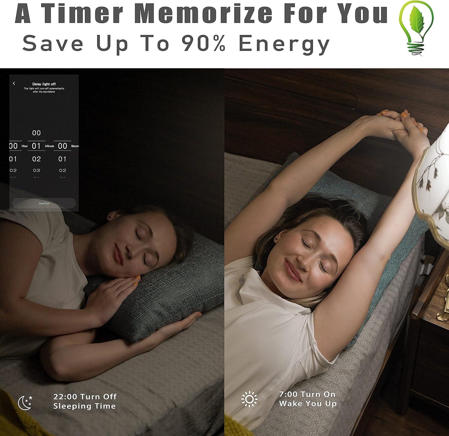 Homevenus HVS Smart Light Bulbs,9W A19 E26 Dimmable Tunable Cool Warm White LED Light Bulb 2500k-6500k, APP Control 2.4GHz WiFi Bluetooth Assist Connection, Work with Alexa/Google Assistant 1 Pack