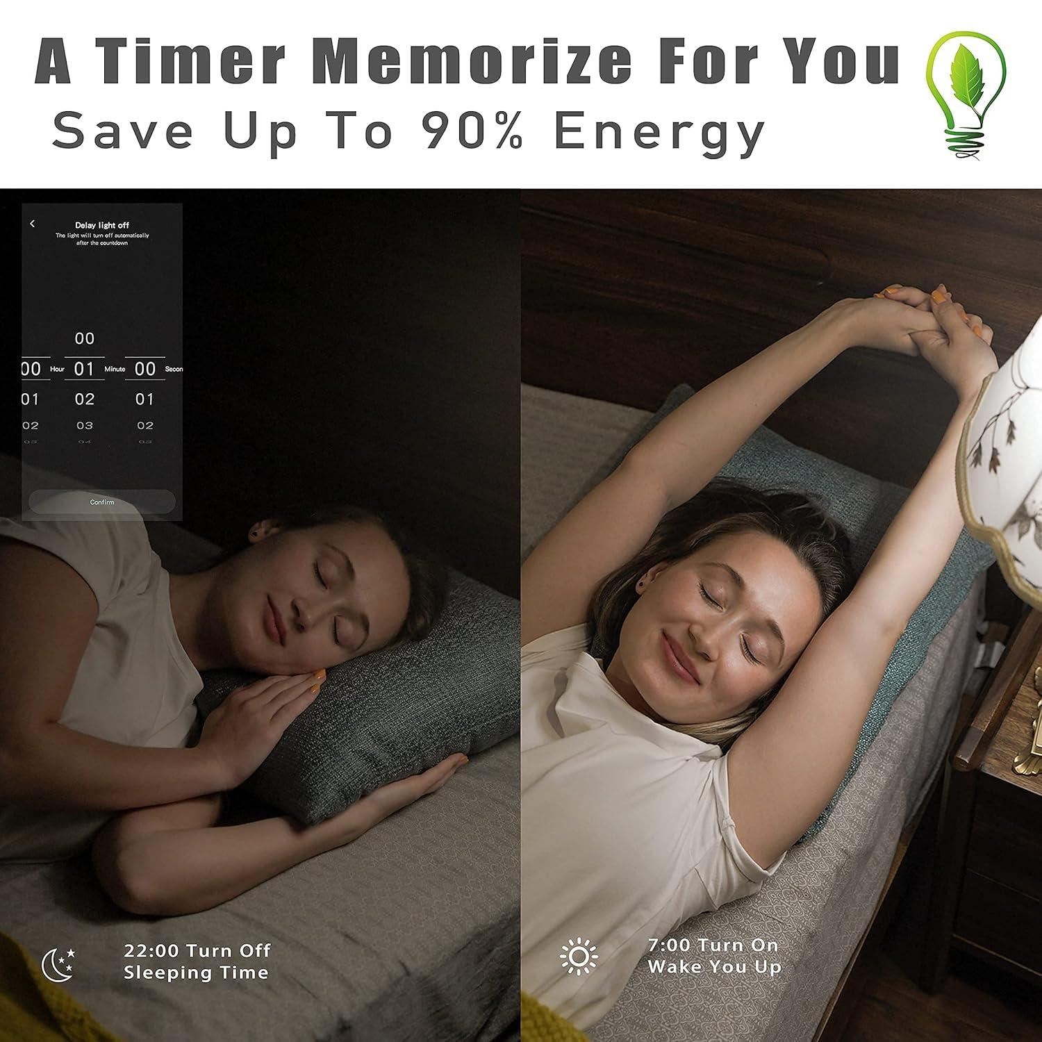 Homevenus HVS Smart Light Bulbs,9W A19 E26 Dimmable Tunable Cool Warm White LED Light Bulb 2500k-6500k, APP Control 2.4GHz WiFi Bluetooth Assist Connection, Work with Alexa/Google Assistant 1 Pack