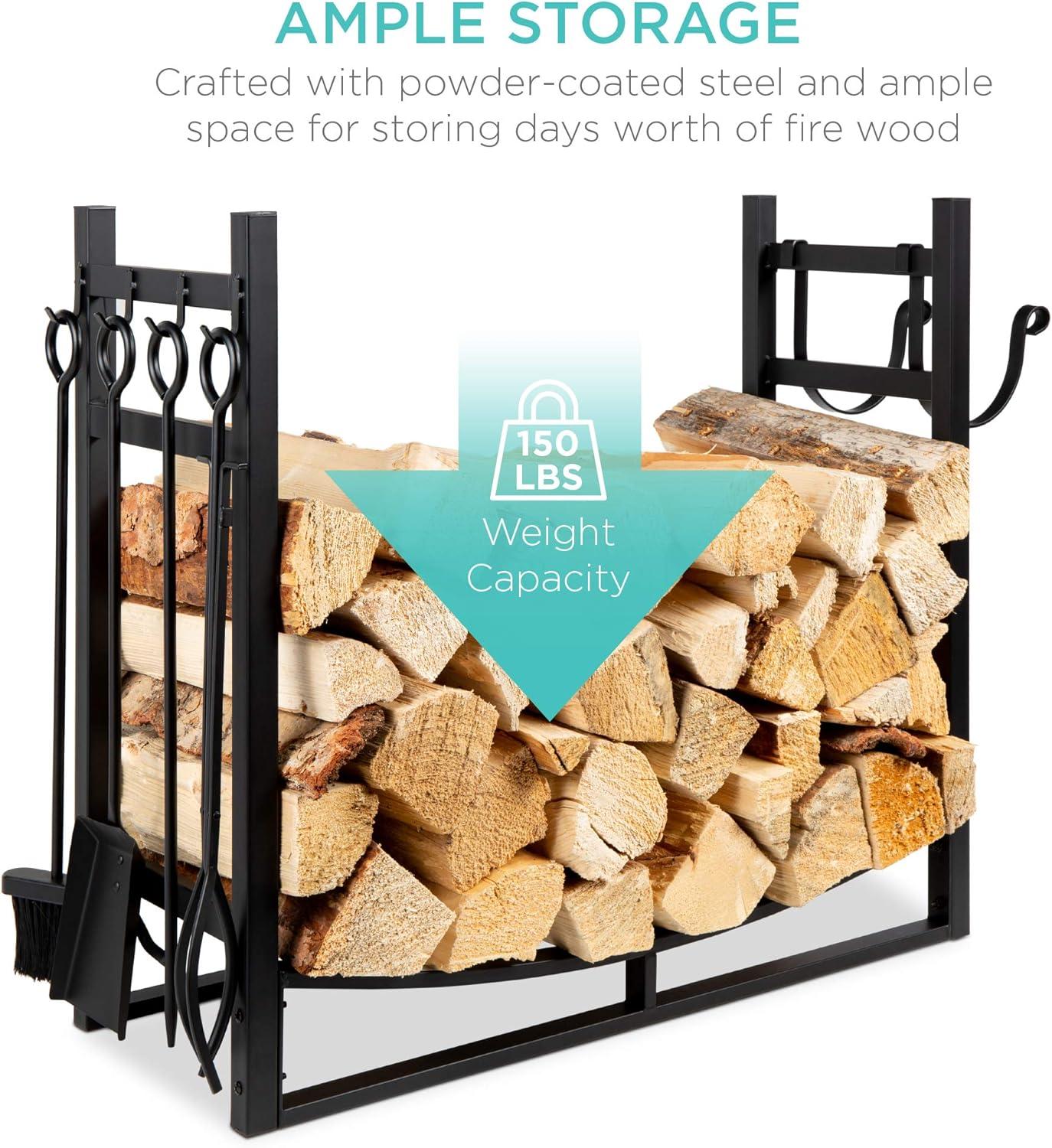 Abhilash 33.5'' W Metal Log Rack