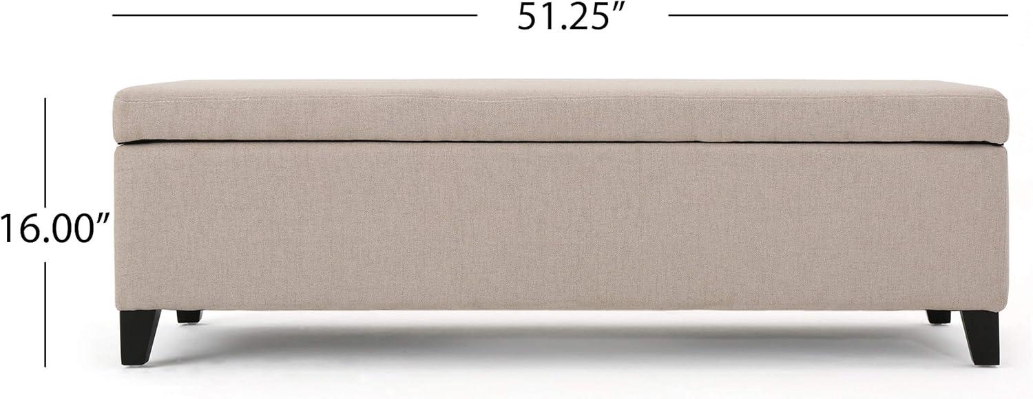 Annis Fabric Storage Ottoman, Wheat