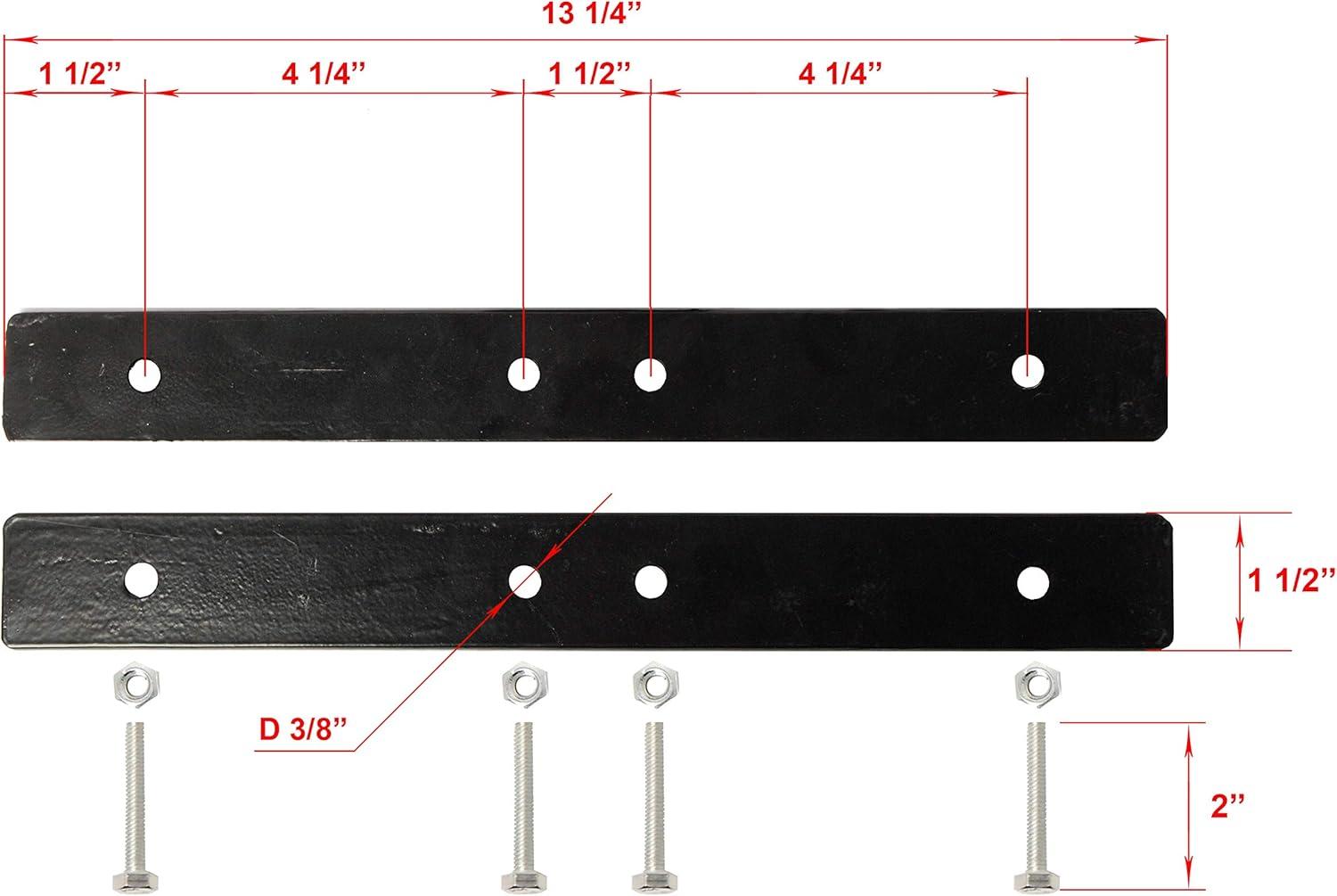 Black Galvanized Steel Universal Gate Attaching Bracket