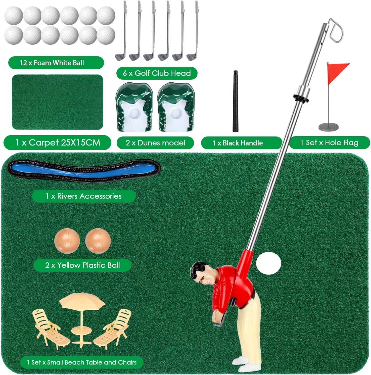 Mini Golf Games - Funny Golfer Gifts for Kids, Unique Mini Golfer On A Stick for Father's Day/Retirement Gift, Funny Games for The Whole Family, Golf Toys for 6-9 Year Old Boys & Girls