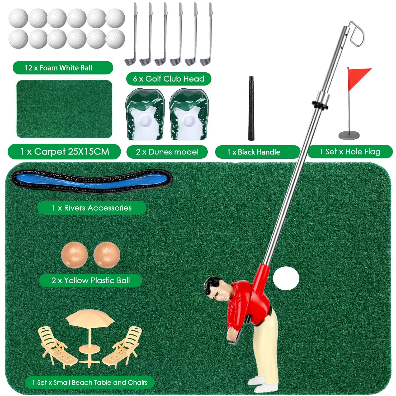 Mini Golf Games - Funny Golfer Gifts for Kids, Unique Mini Golfer On A Stick for Father's Day/Retirement Gift, Funny Games for The Whole Family, Golf Toys for 6-9 Year Old Boys & Girls