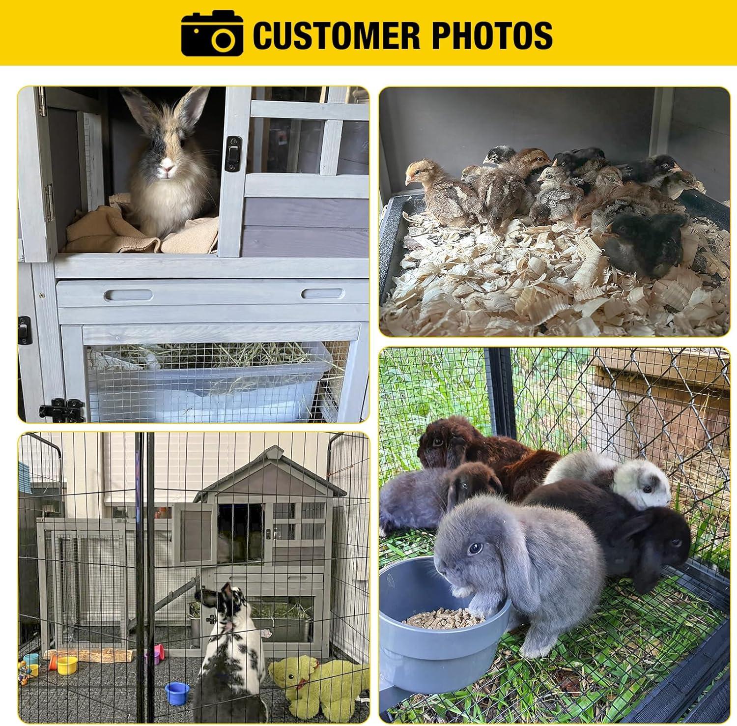 XZ7002 Bunny Cage Gray 51.6"L x 25.2"W x 36.2"H