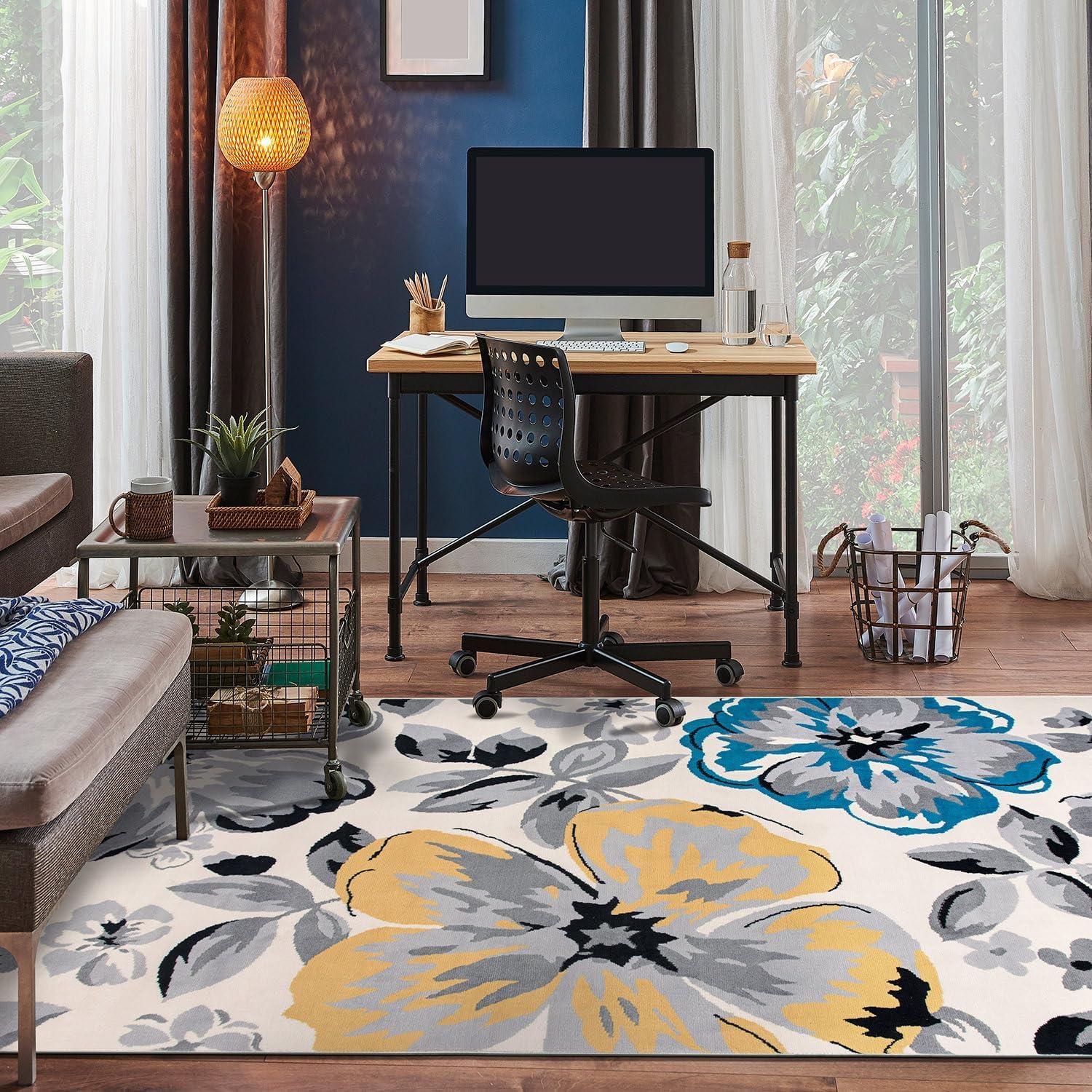 World Rug Gallery Modern Floral Desing Area Rug