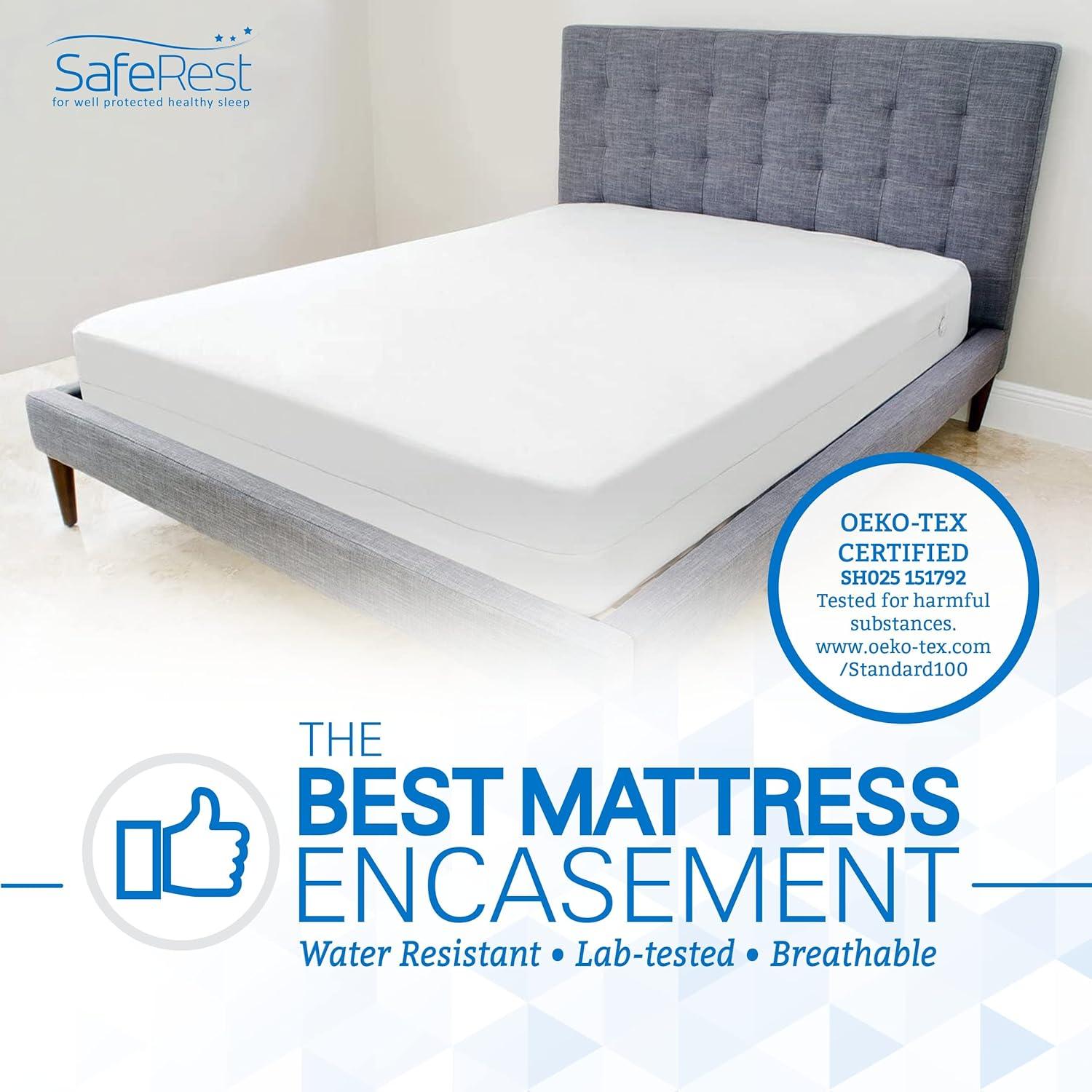 Premium Queen Waterproof Cotton Mattress Encasement with Zipper