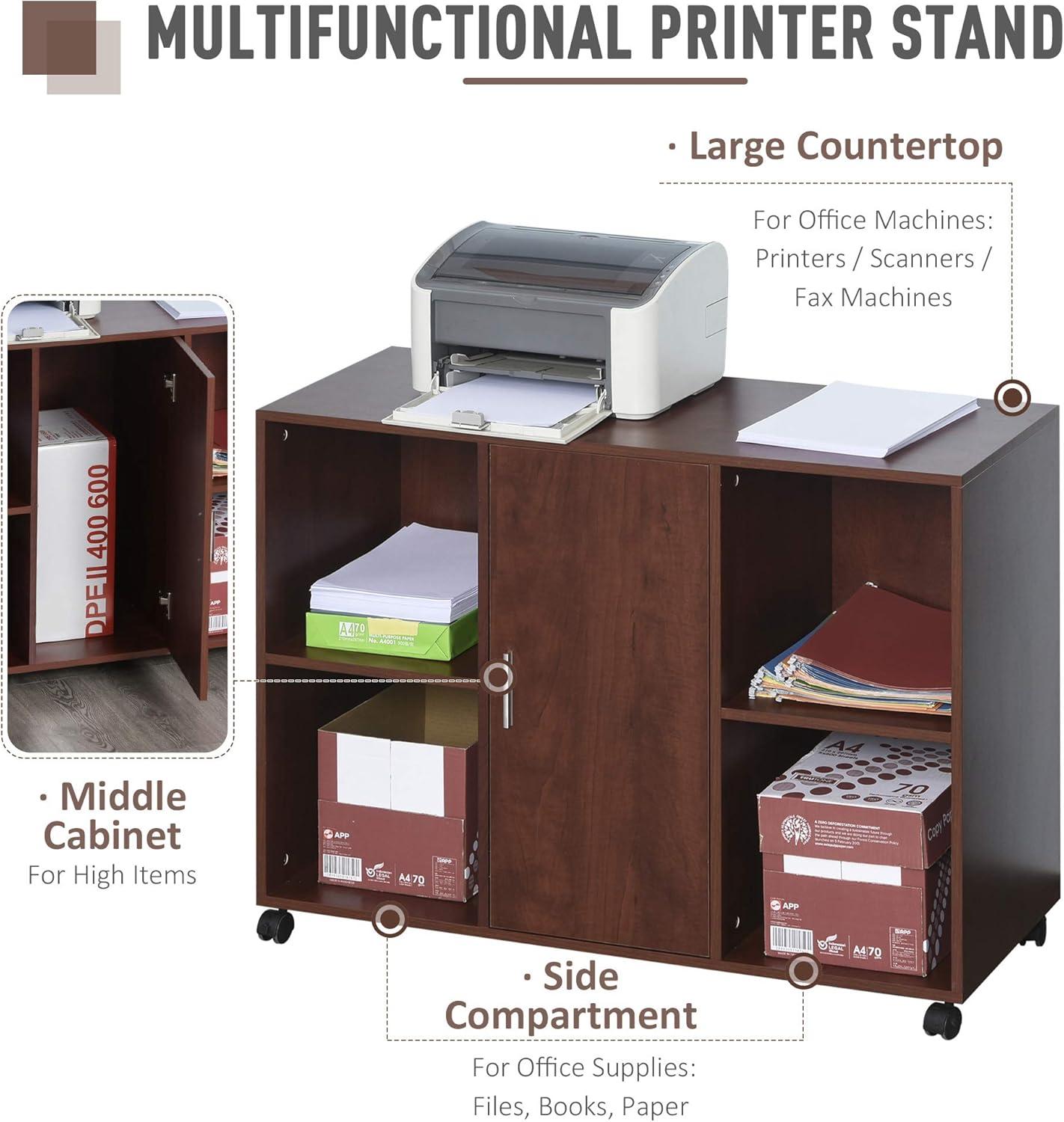 Vinsetto Mobile File Cabinet with Storage Printer Table for Home Office