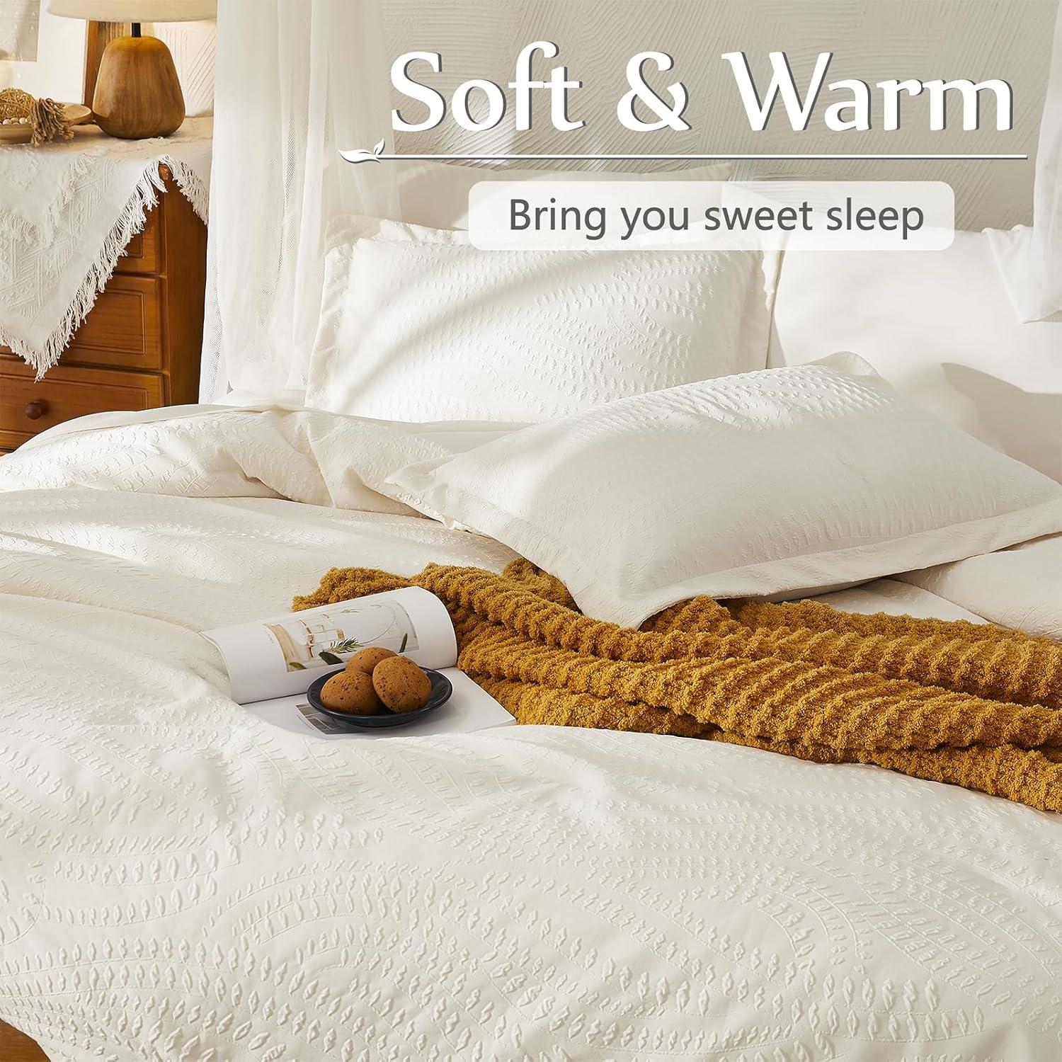 Geniospin Twin Comforter Set - 5 Pieces Burnt Orange Bedding Set, Botanical Textured Fall Comforter Set, All Season Lightweight Bed in a Bag with Comforter, Sheets, Pillowcases & Shams