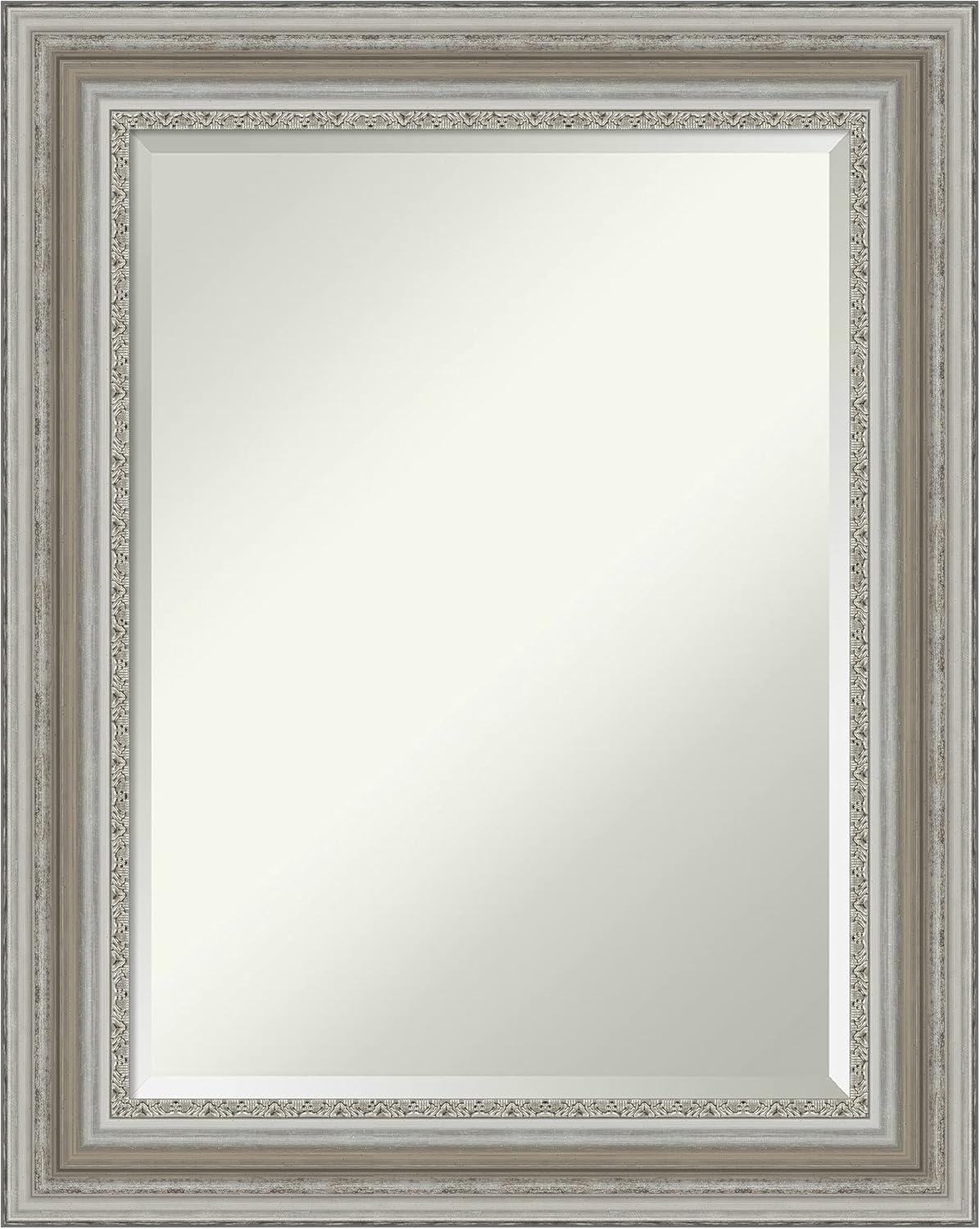 Parlor Silver Rectangular Bathroom Vanity Wall Mirror