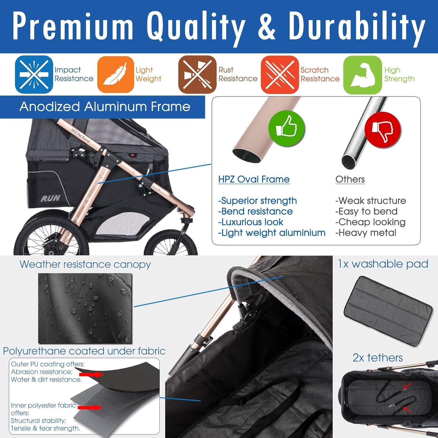 HPZ Pet Rover Run Foldable Pet Jogger Stroller