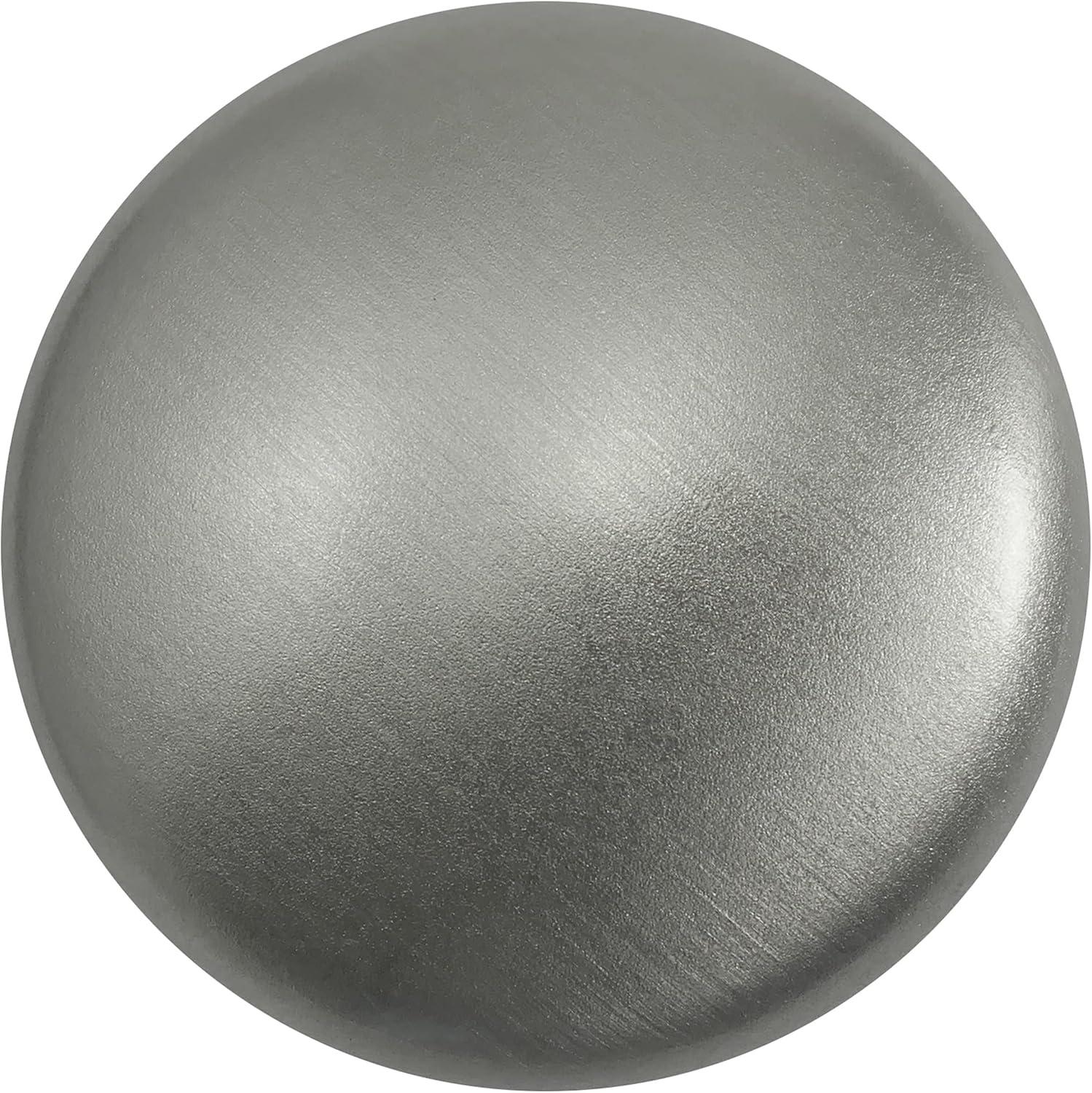 Satin Nickel Round Cabinet Knob with Mounting Hardware