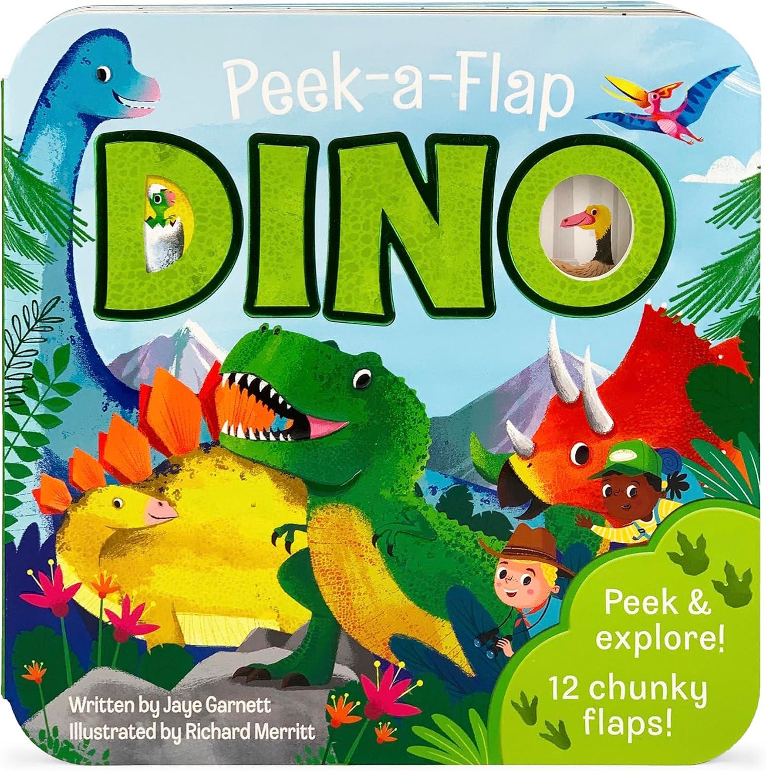 Dino - (Peek-A-Flap Children's Interactive Lift-A-Flap Board Book) by Jaye Garnett (Board Book)