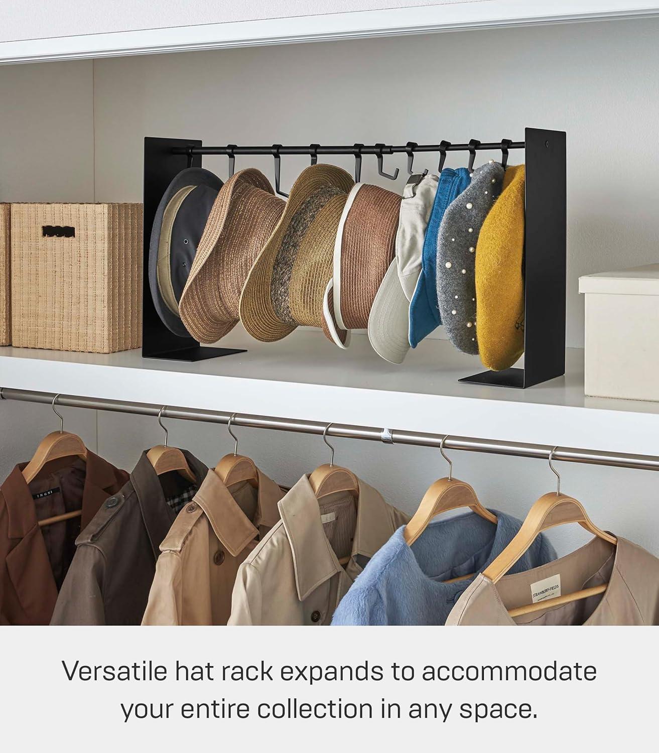 Yamazaki Home Yamazaki Home Hat Hanging Organizer, Steel, Holds 5.5 Lbs, Adjustable