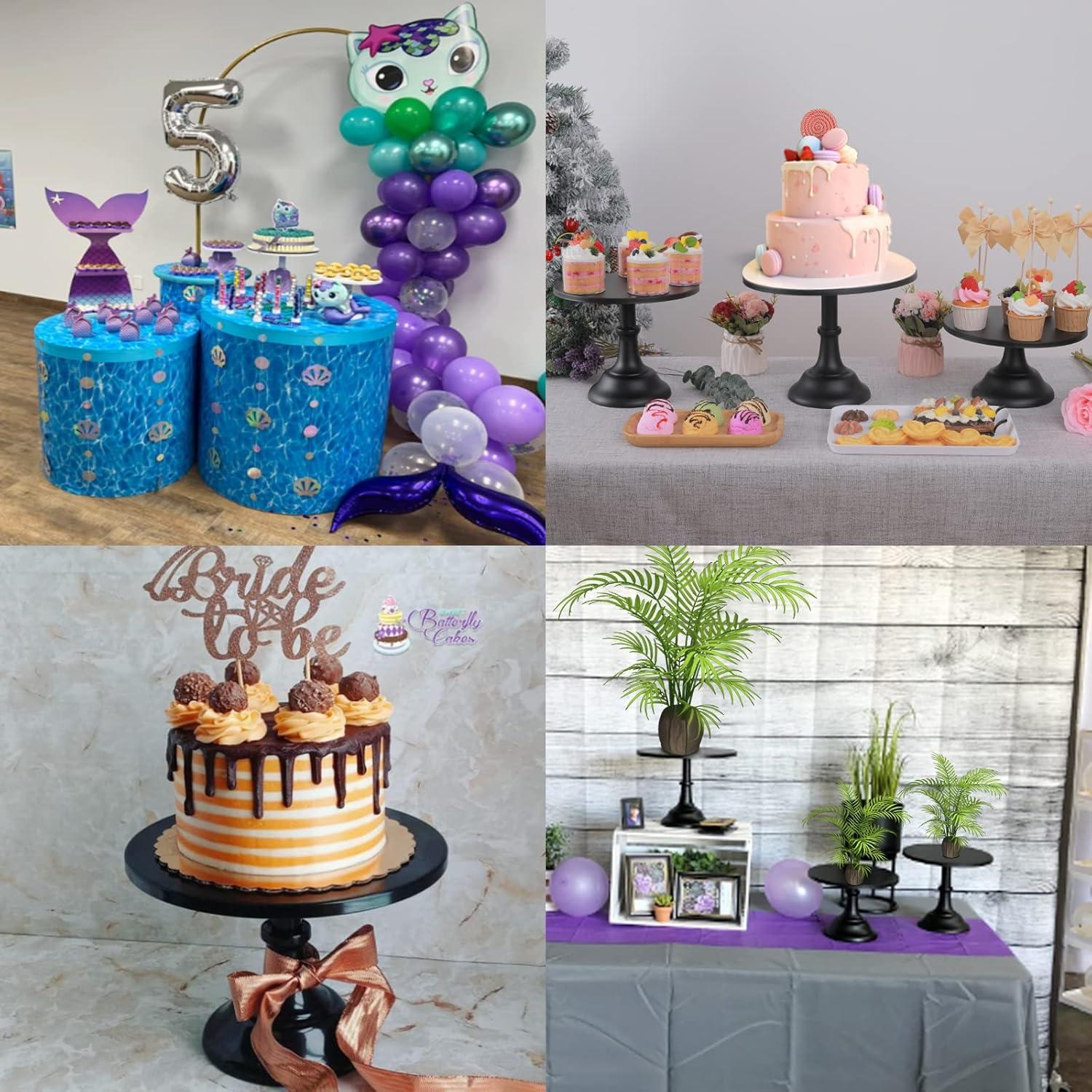 AMIENIV Iron Baby Shower Cake Stand, Gold (3 Count)