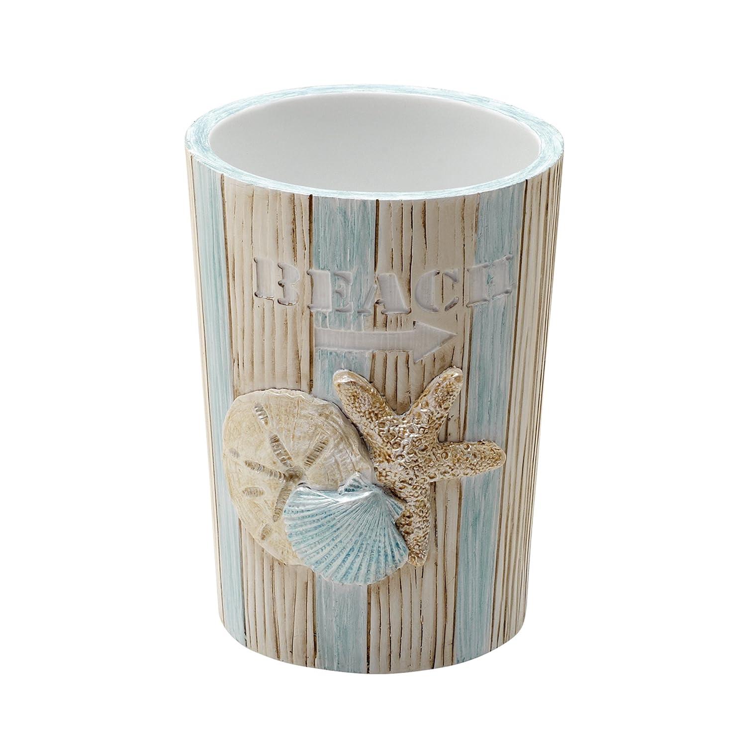 Zenna Home India Ink Seaside Serenity Tumbler, Coastal/Beach