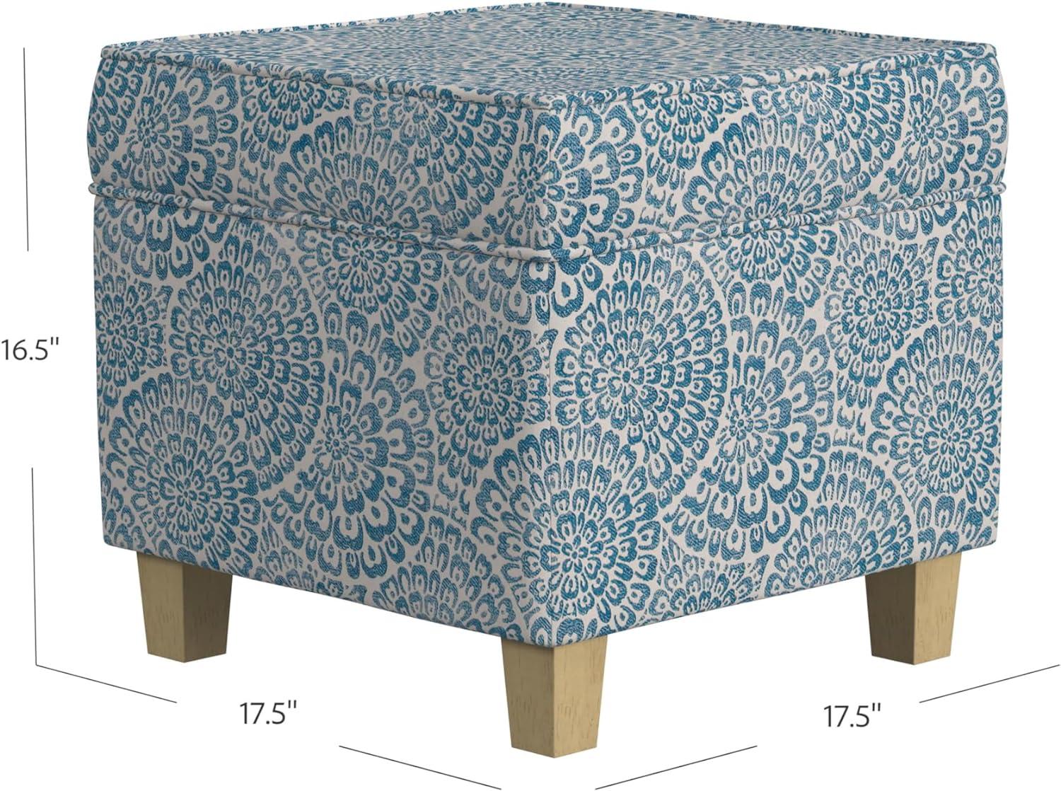 Cole Classics Square Storage Ottoman with Lift Off Top - HomePop