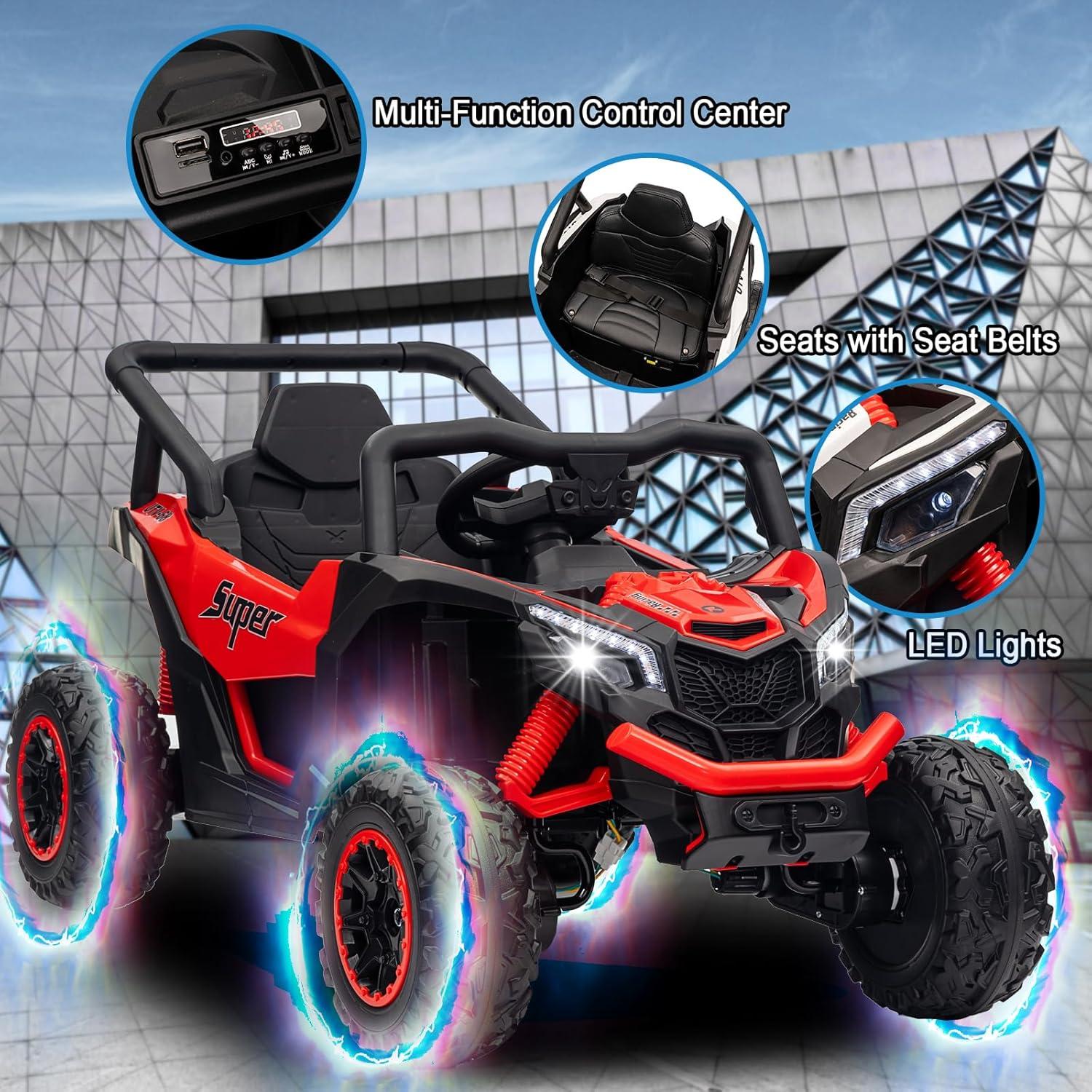 Ride on UTV Car, 24V Battery Powerd Electric Off-Road UTV Car w/Remote Control