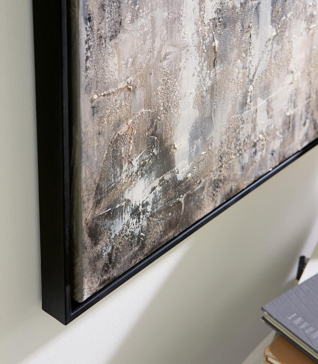 Sahriana Black and Brown Abstract Wall Art Set