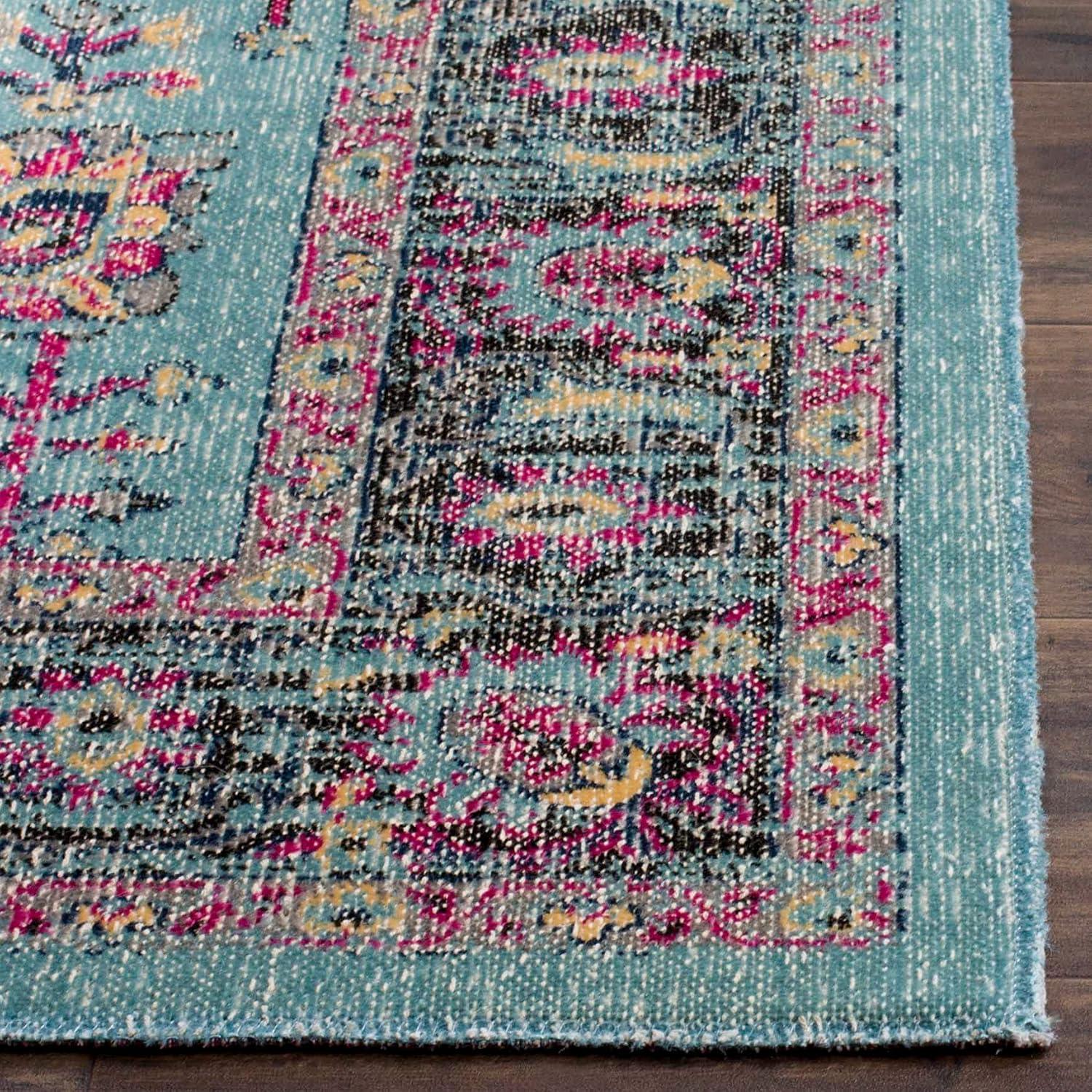 SAFAVIEH Artisan Dominic Oriental Area Rug, Light Blue/Black, 5'1" x 7'6"