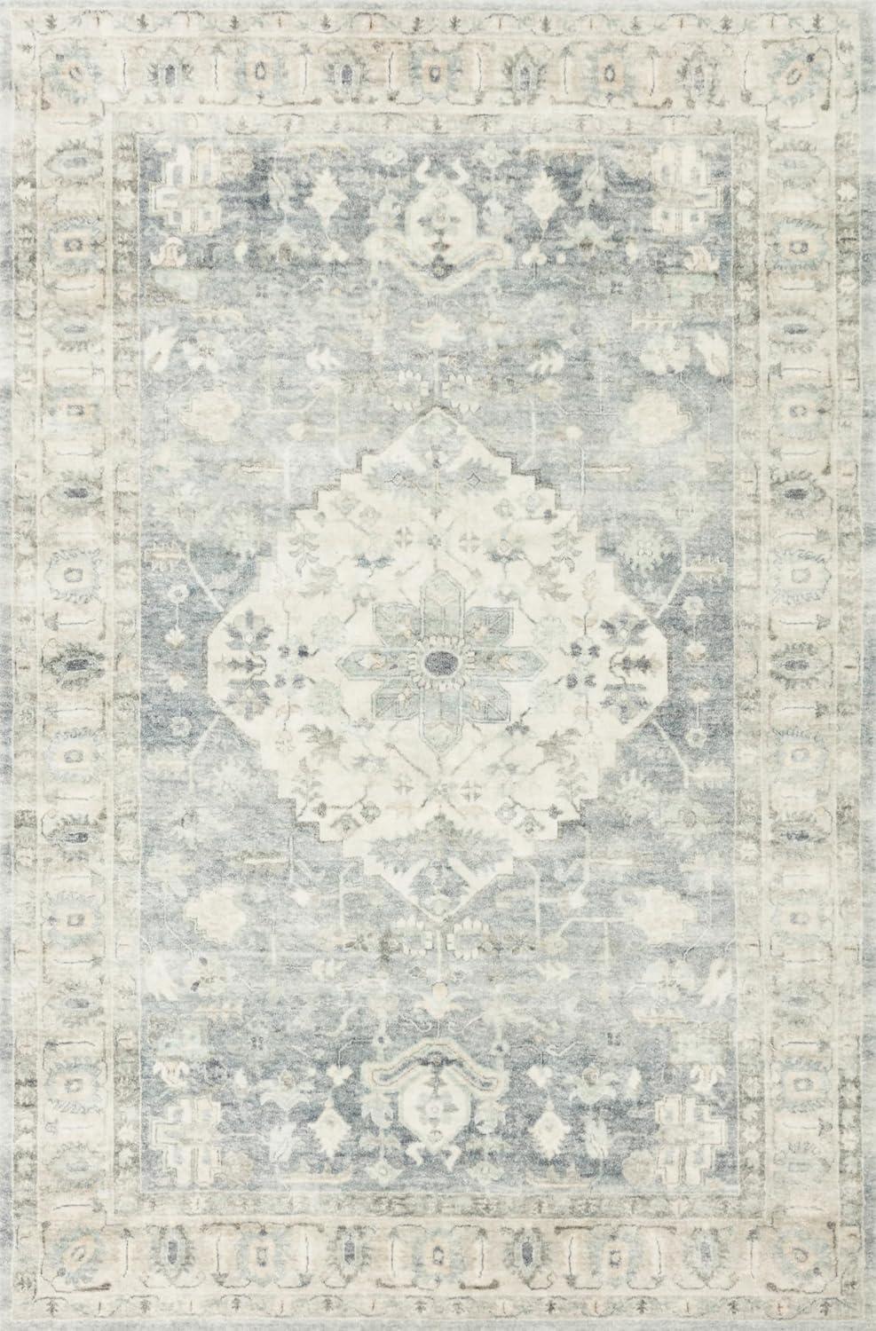 Sera Oriental Denim/Fog Area Rug