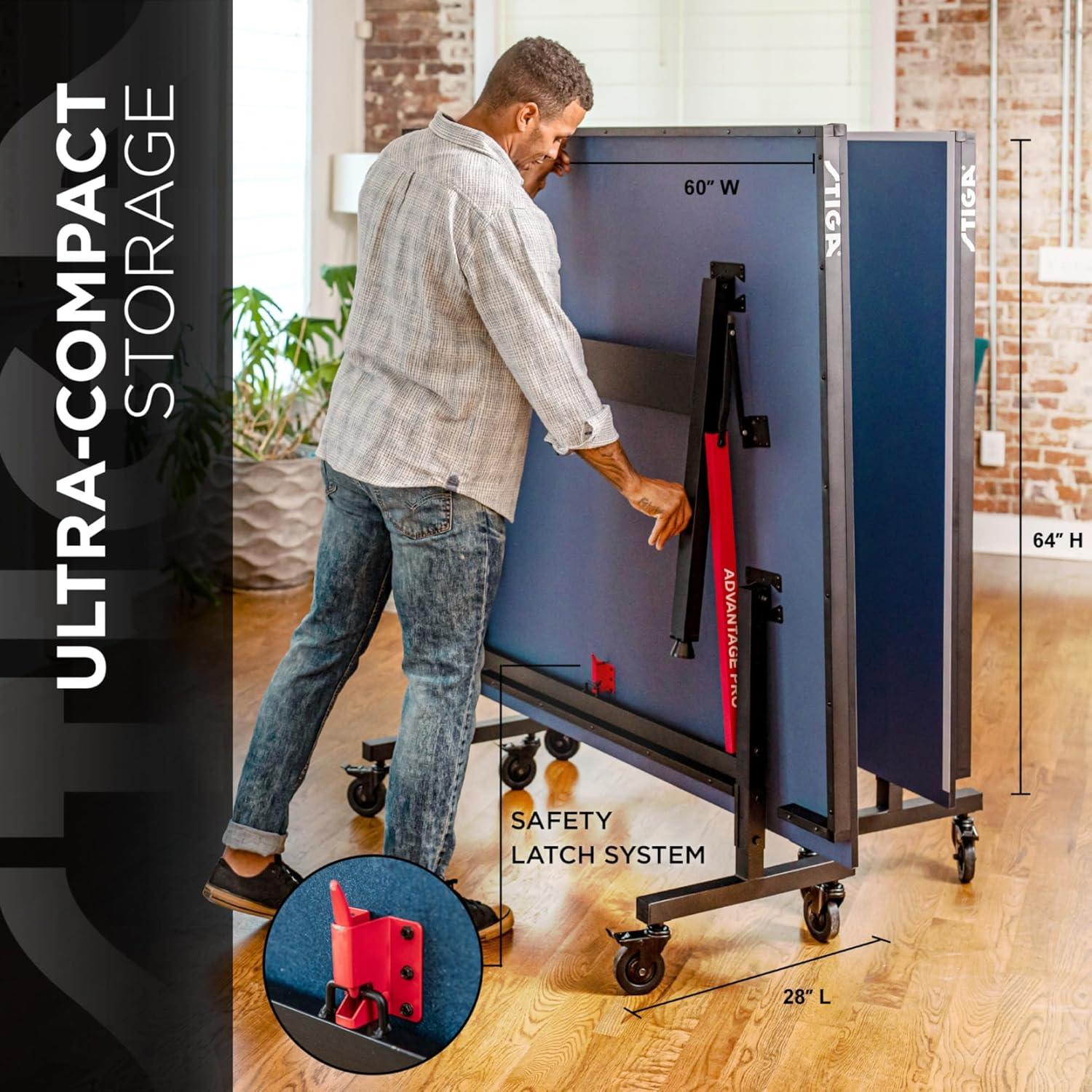 STIGA Stiga Advantage Pro Regulation Size Foldable Indoor Table Tennis Table (19mm Thick)