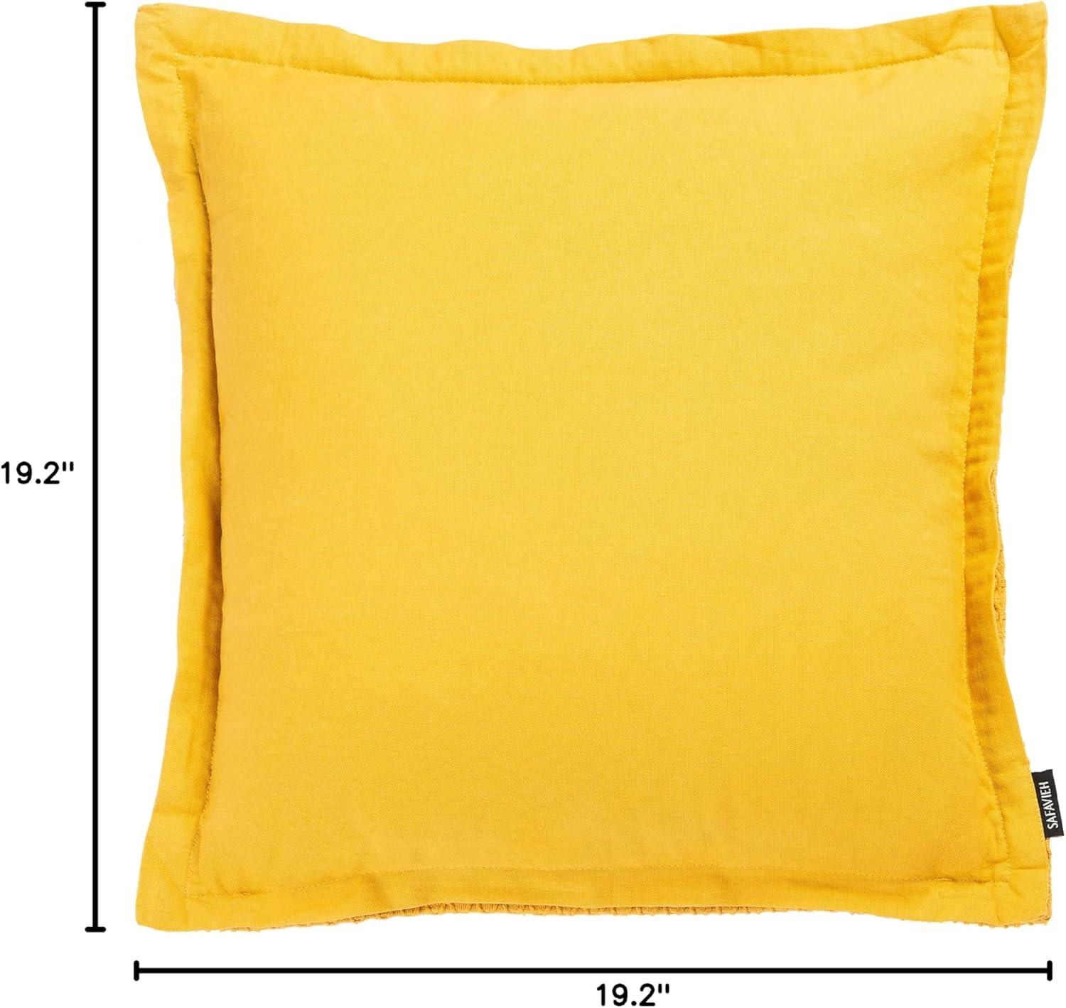 SAFAVIEH Lucina Geometric Texture Accent Pillow, 18" x 18", Yellow