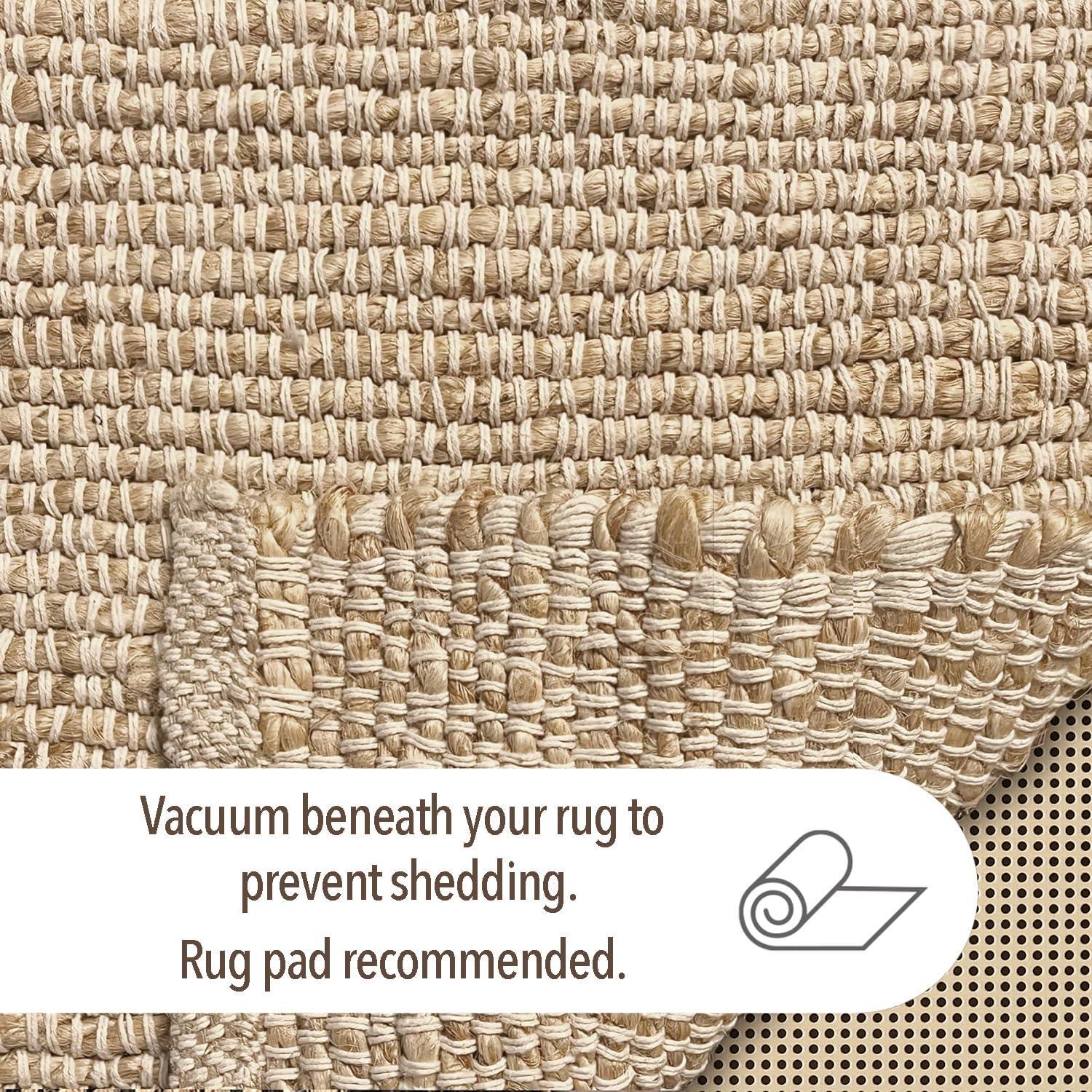 4'x6' Pata Hand Woven Chunky Jute Area Rug, Light Ivory - JONATHAN Y