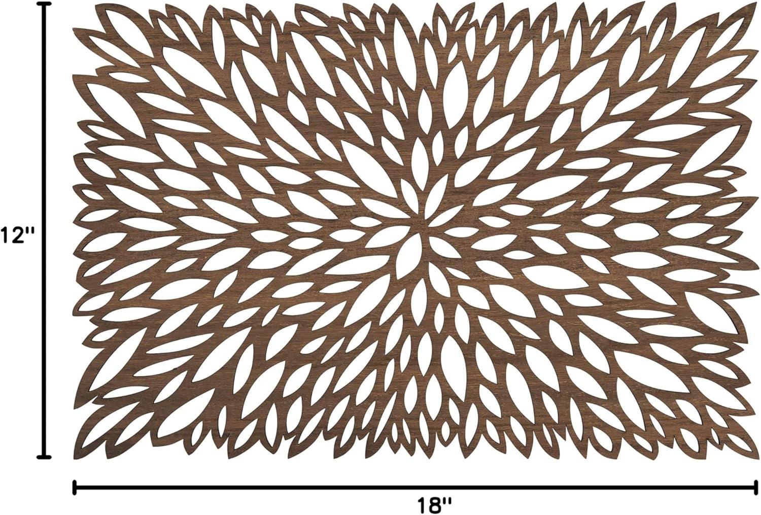Saro Laser Cut Placemat Collection Floral Rectangle Placemat (Set of 4)