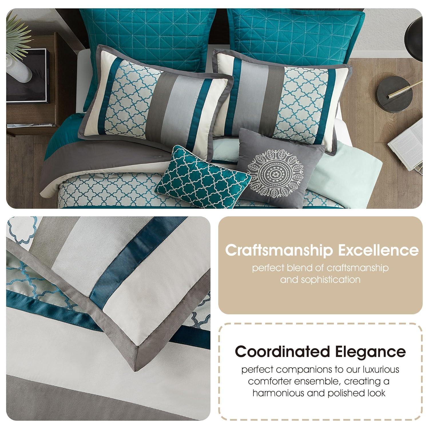 Nanshing America, Inc Avalon Microfiber Modern & Contemporary 8 Piece Comforter Set