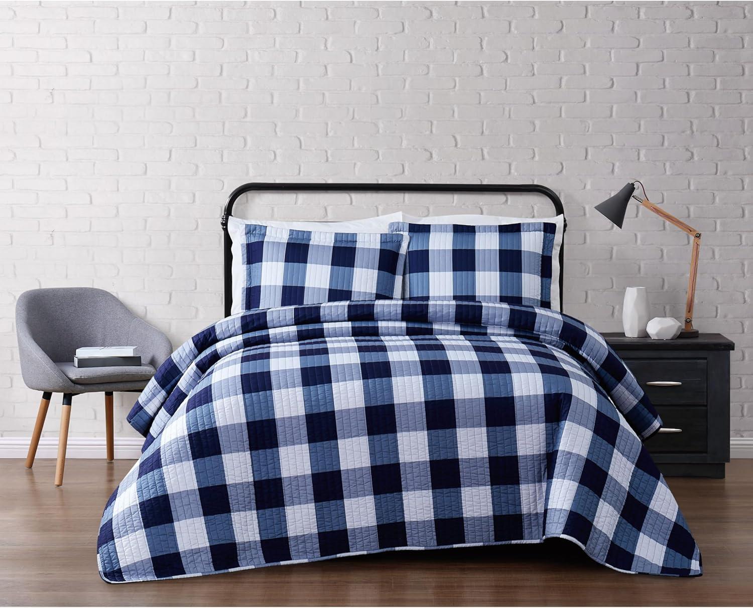 Truly Soft Buffalo Plaid Farmhouse / Country Plaid Quilt Set