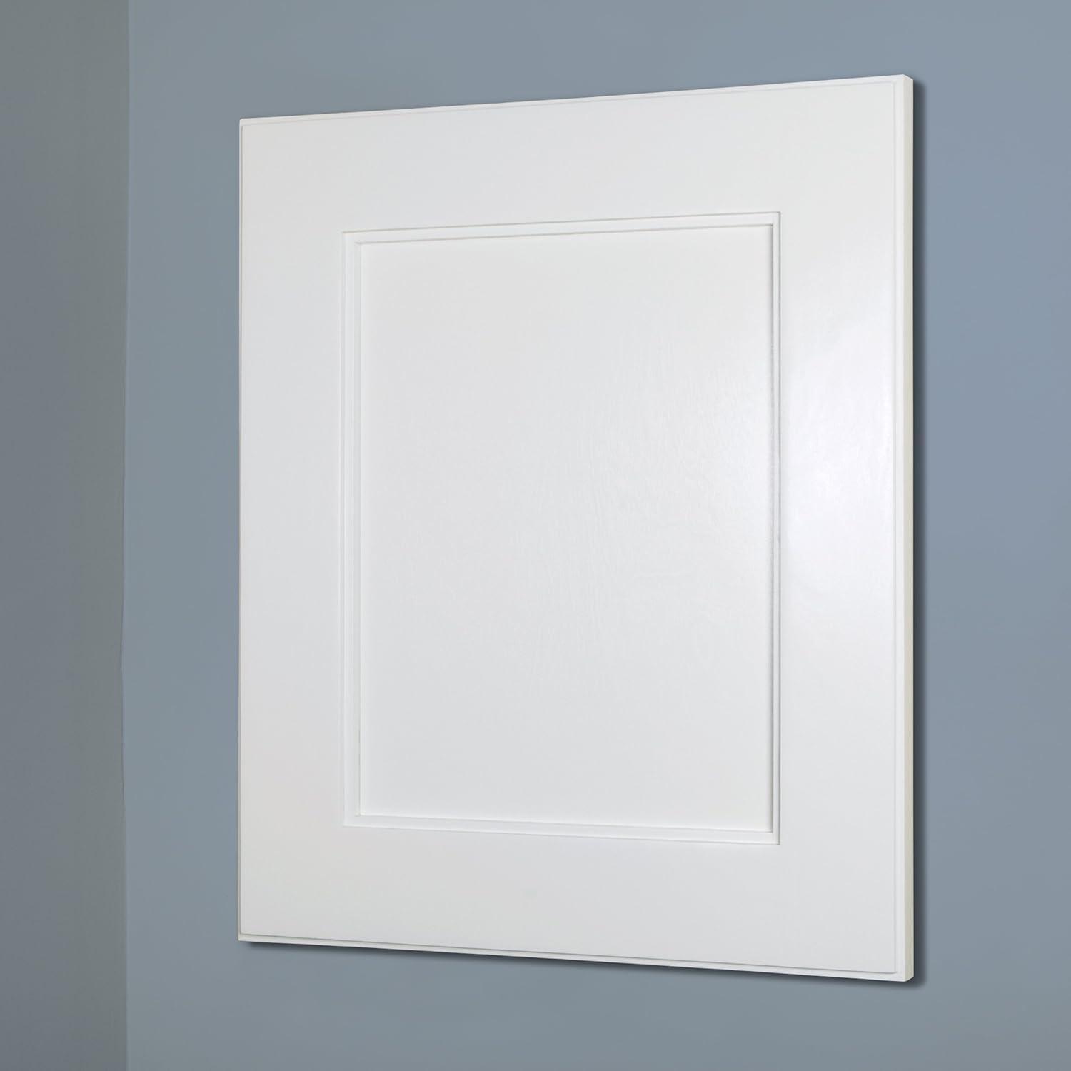Fox Hollow Furnishings Recessed Framed 1 Door Medicine Cabinet with 2 Adjustable Shelves