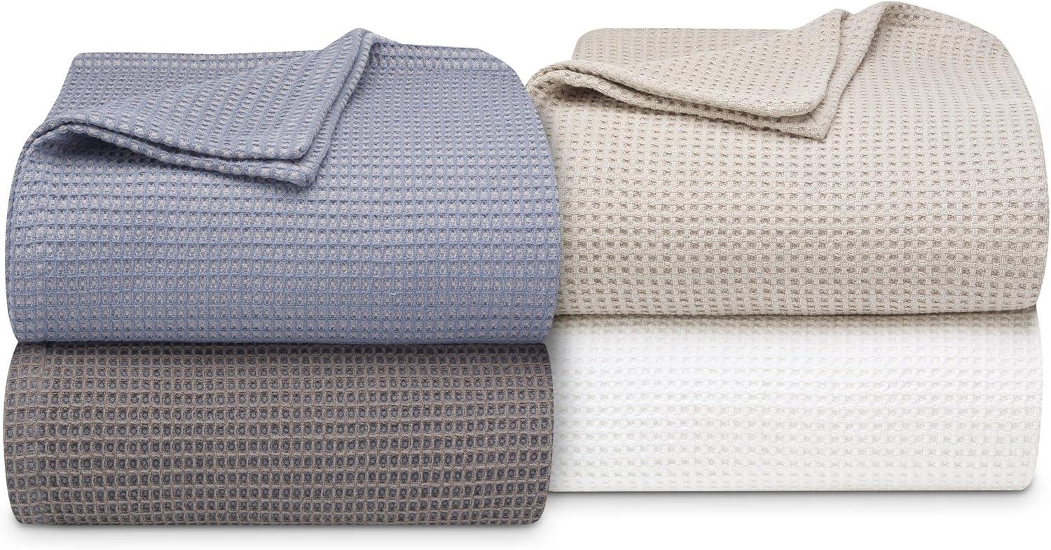 Vera Wang Waffleweave Cotton Blanket