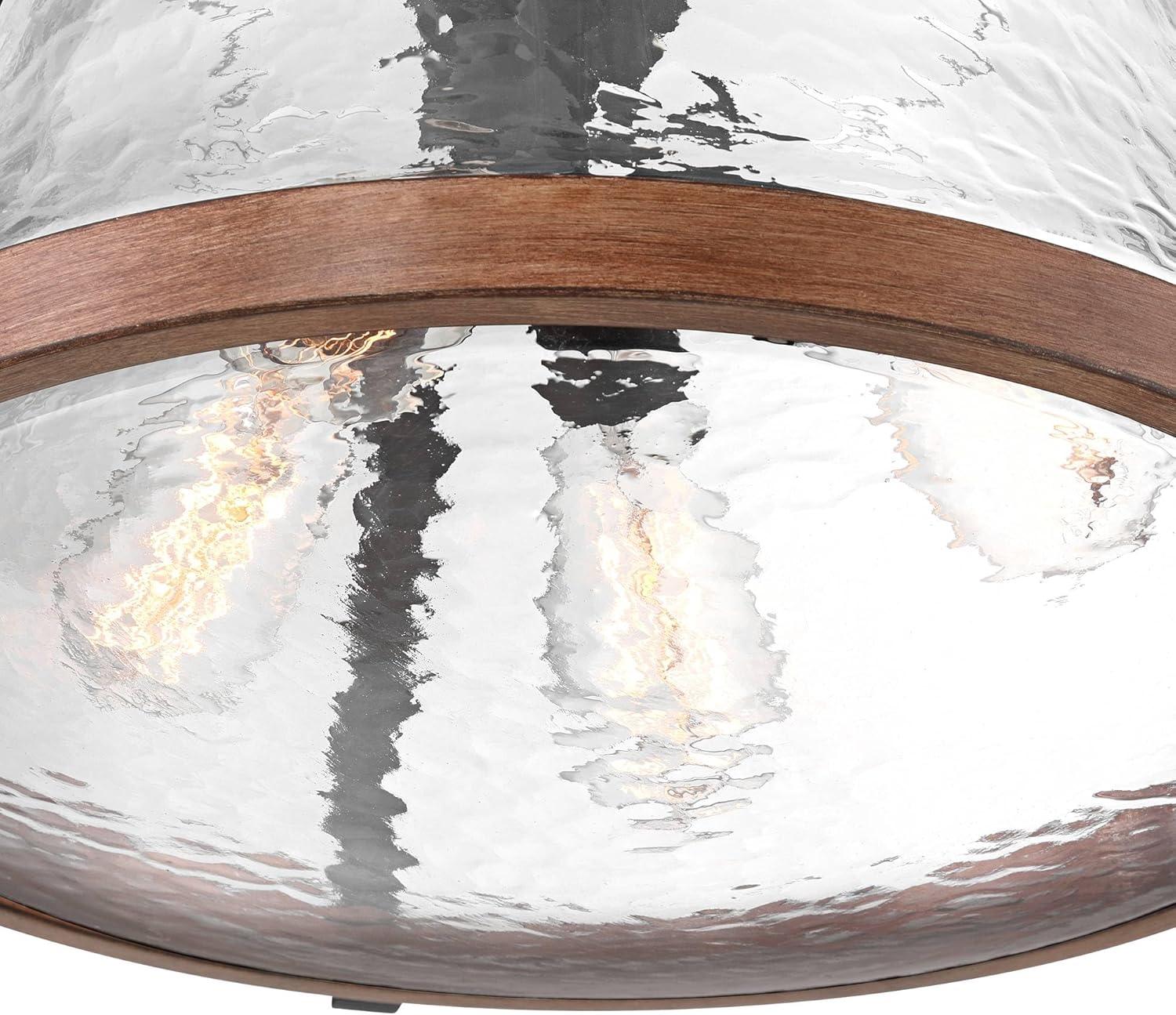 Franklin Iron Works Dana 19 1/2" Farmhouse Rustic Pendant Chandelier Ceiling Light Fixture Dining Room Over Table Hanging 4-Light Black Wood Finish