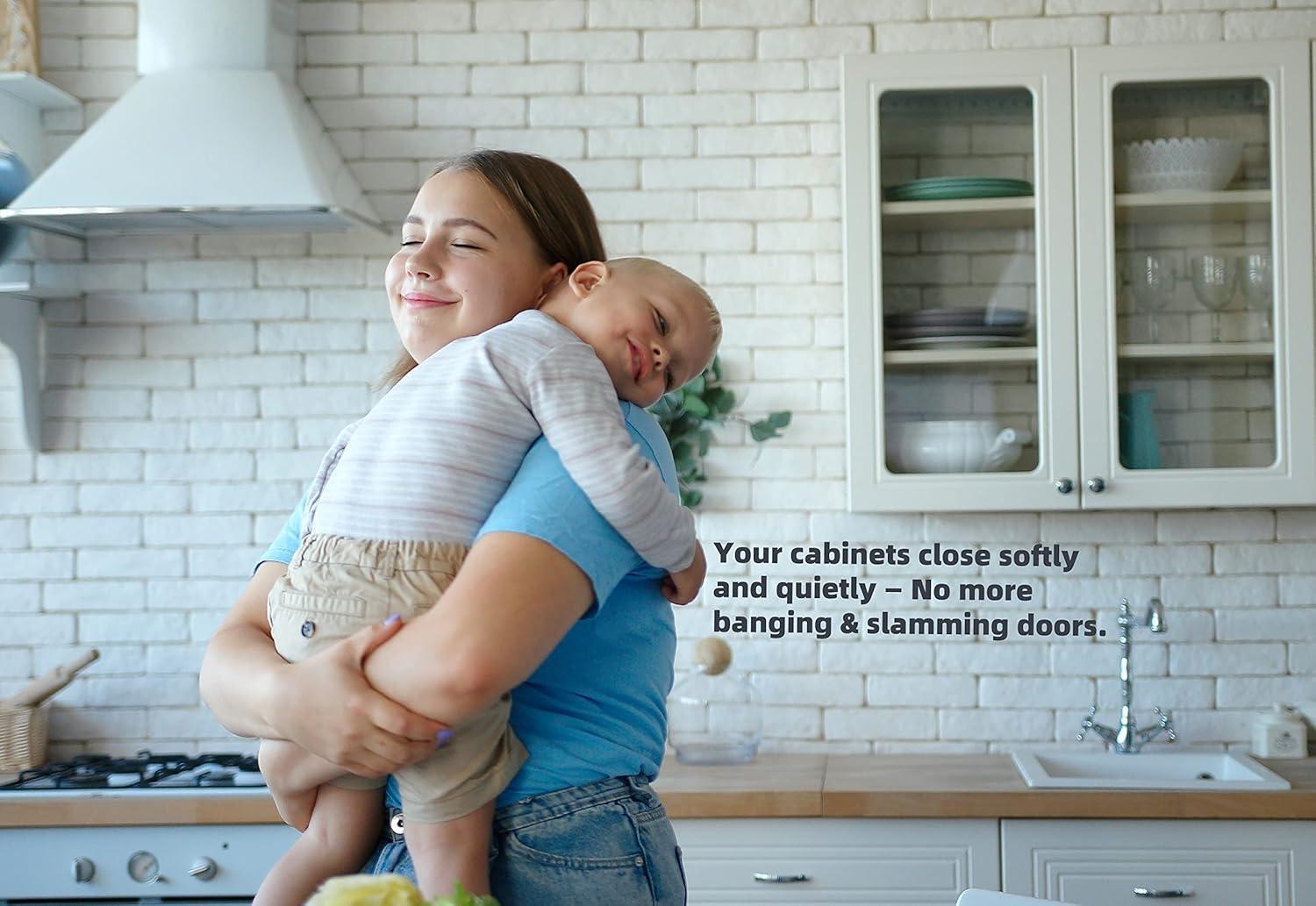 Decobasics Half Overlay -105° Frameless Cabinet Door Hinge -3 Way Adjustability