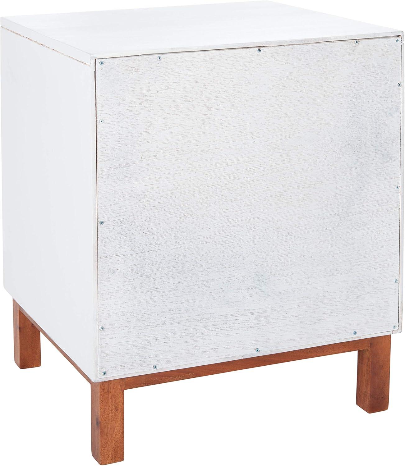 SAFAVIEH Erica 2-Drawer Nightstand White / Natural