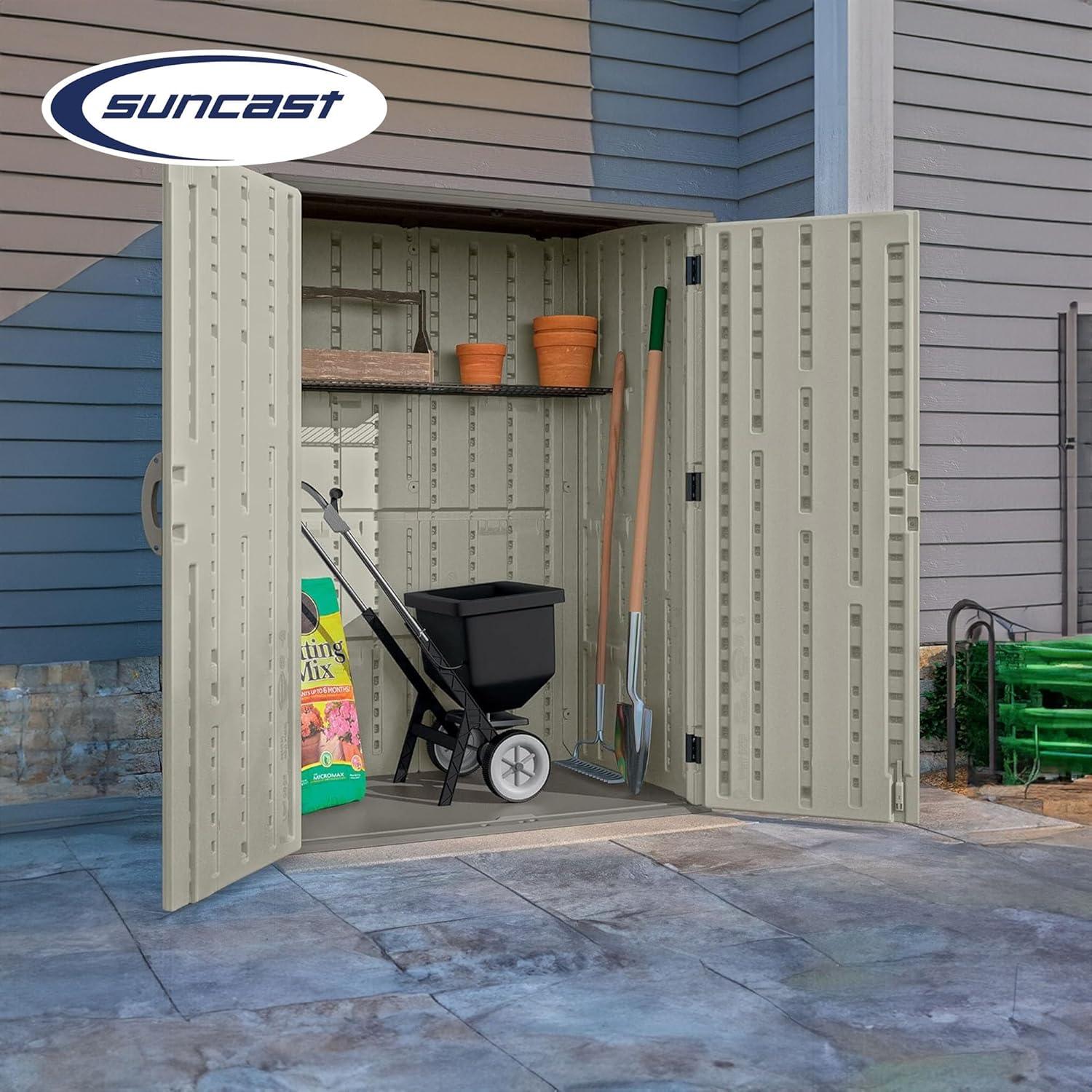 Suncast Suncast 53 in. W x 32.5 in. D Resin Vertical Tool Shed