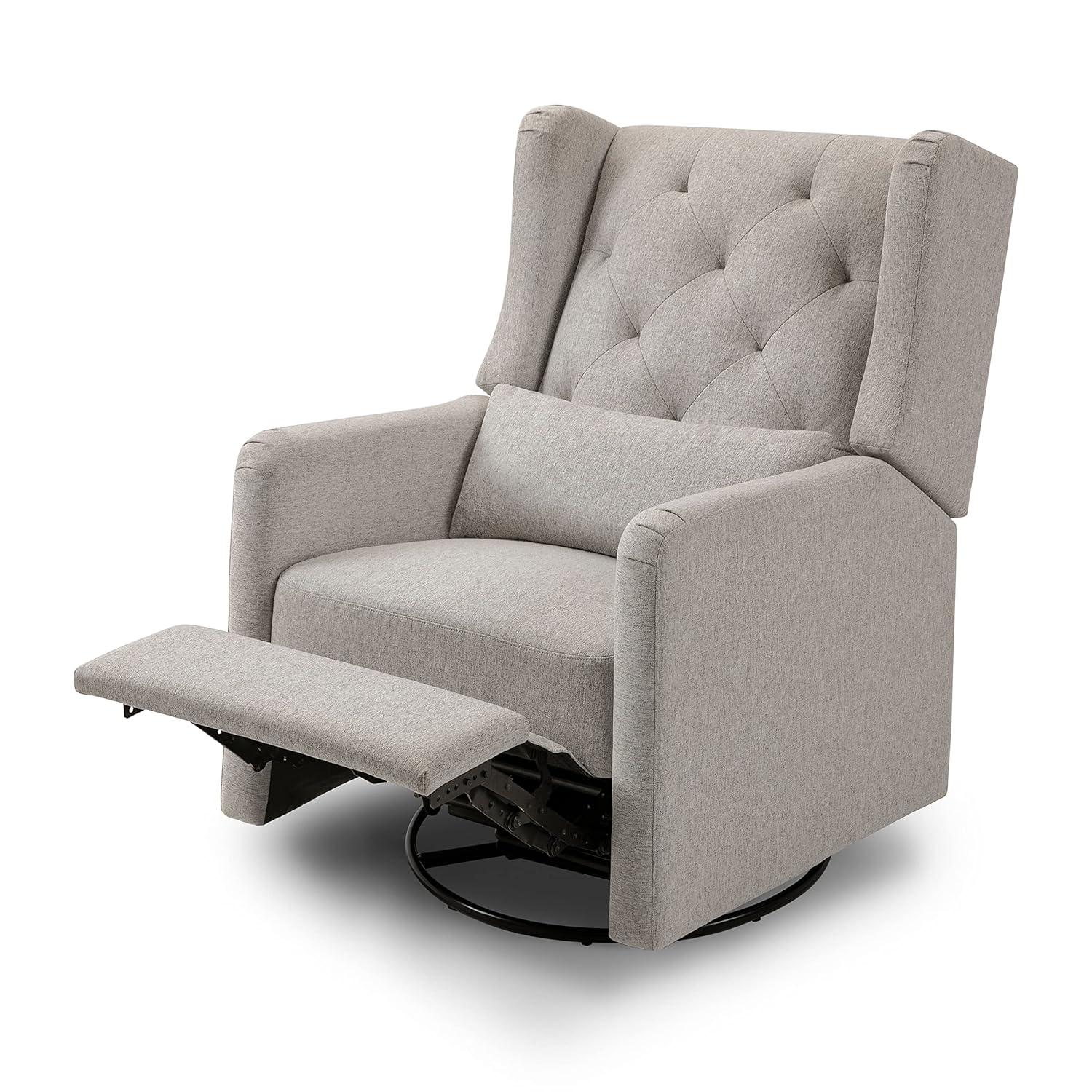 Everly Swivel Reclining Glider in Performance Gray Eco-Weave