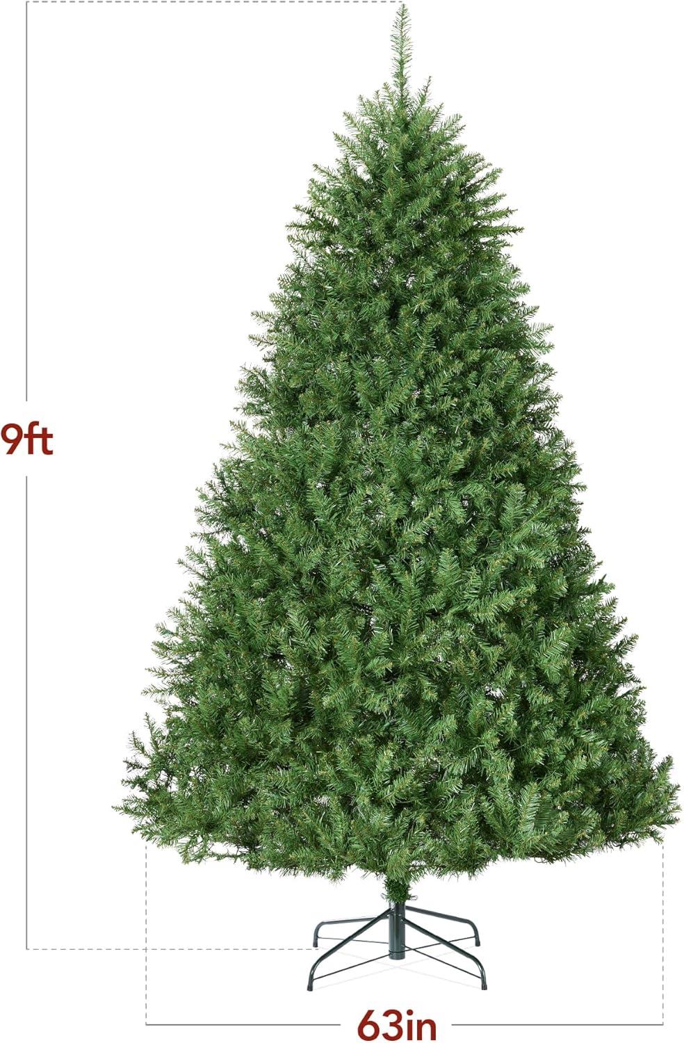 Best Choice Products 9ft Hinged Douglas Full Fir Artificial Christmas Tree Holiday Decoration w/ Foldable Metal Stand