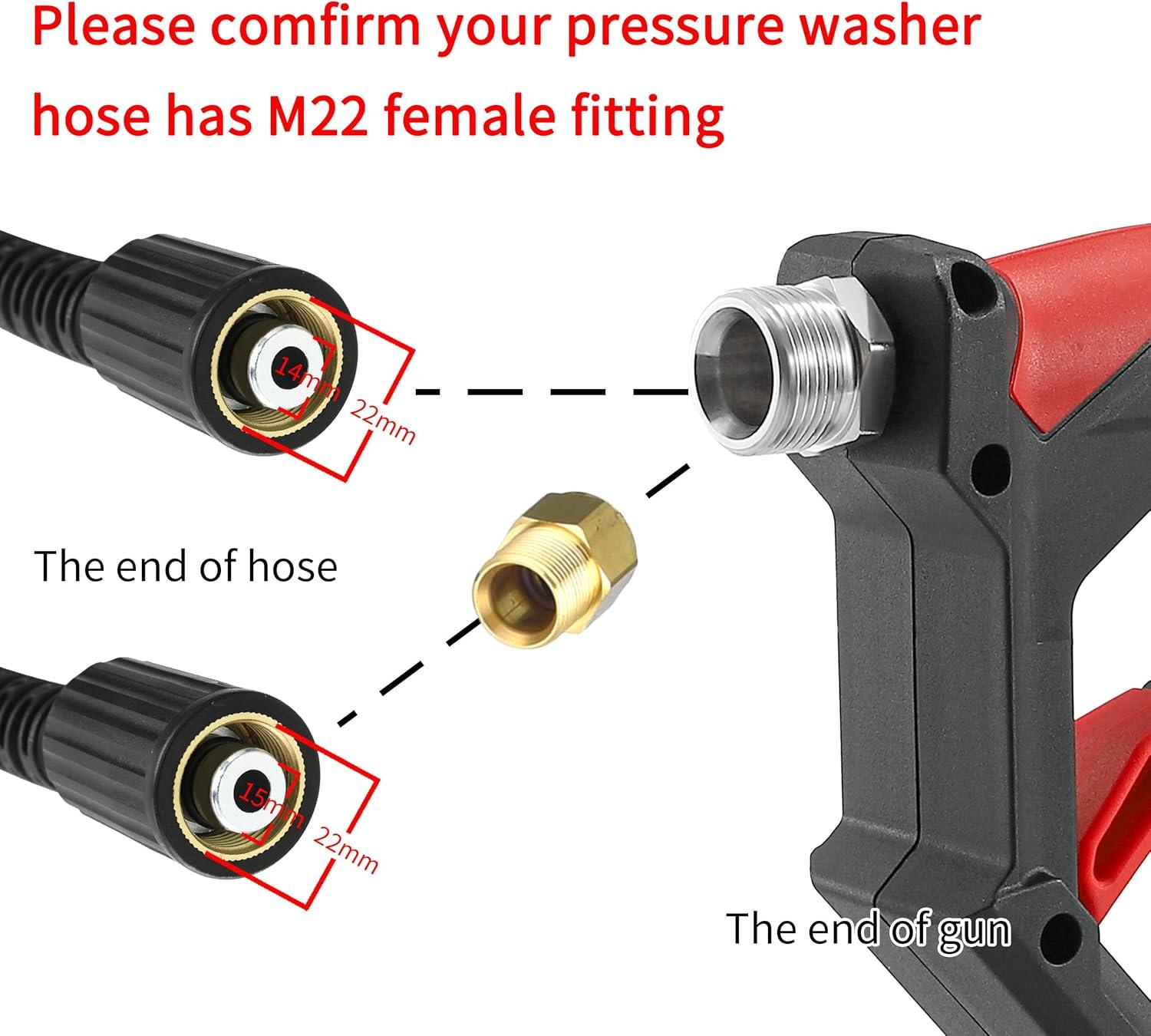 Adjustable Foam Cannon with Quick Connector and Nozzle Tips