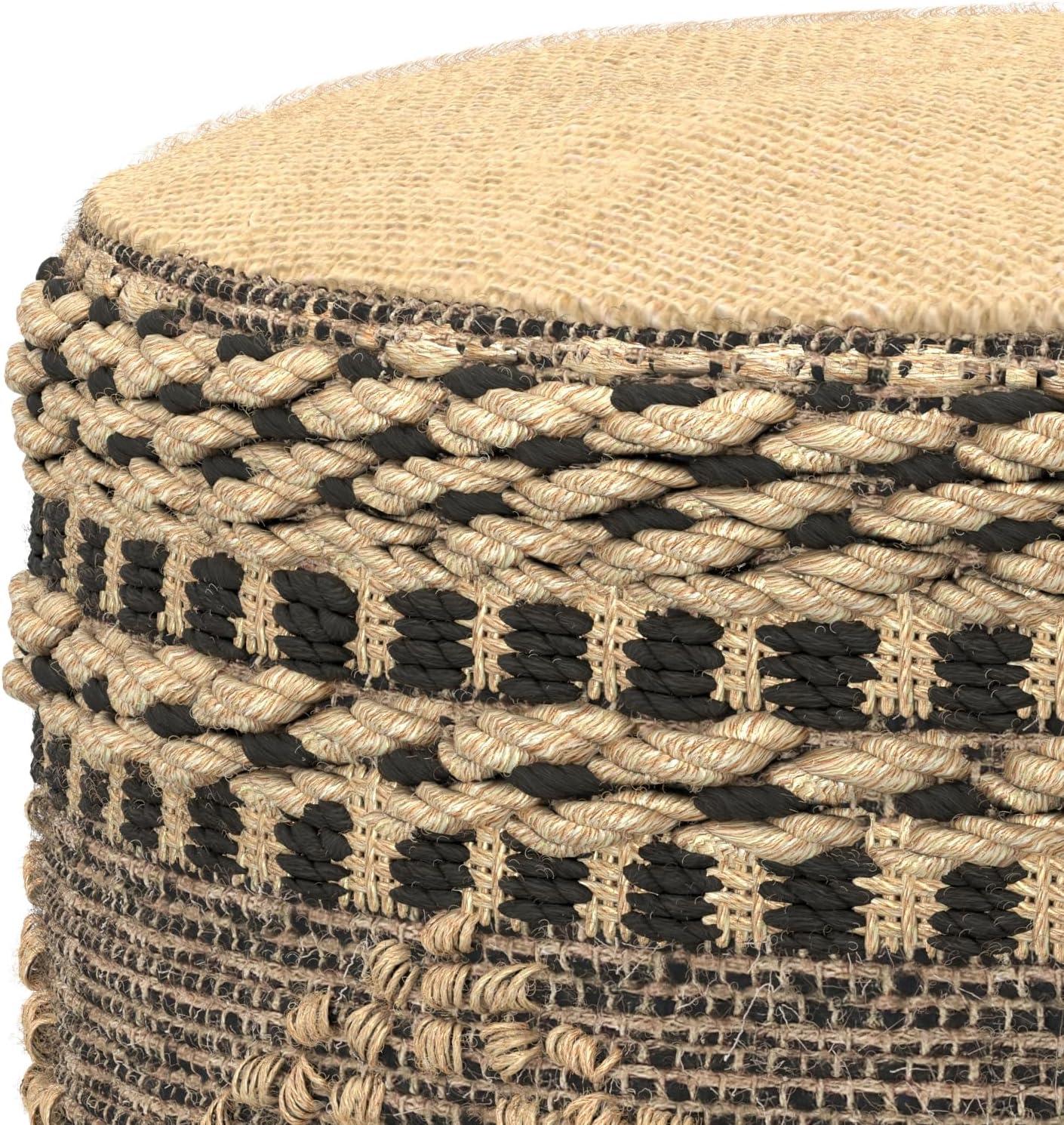 Simpli Home Stella Upholstered Pouf