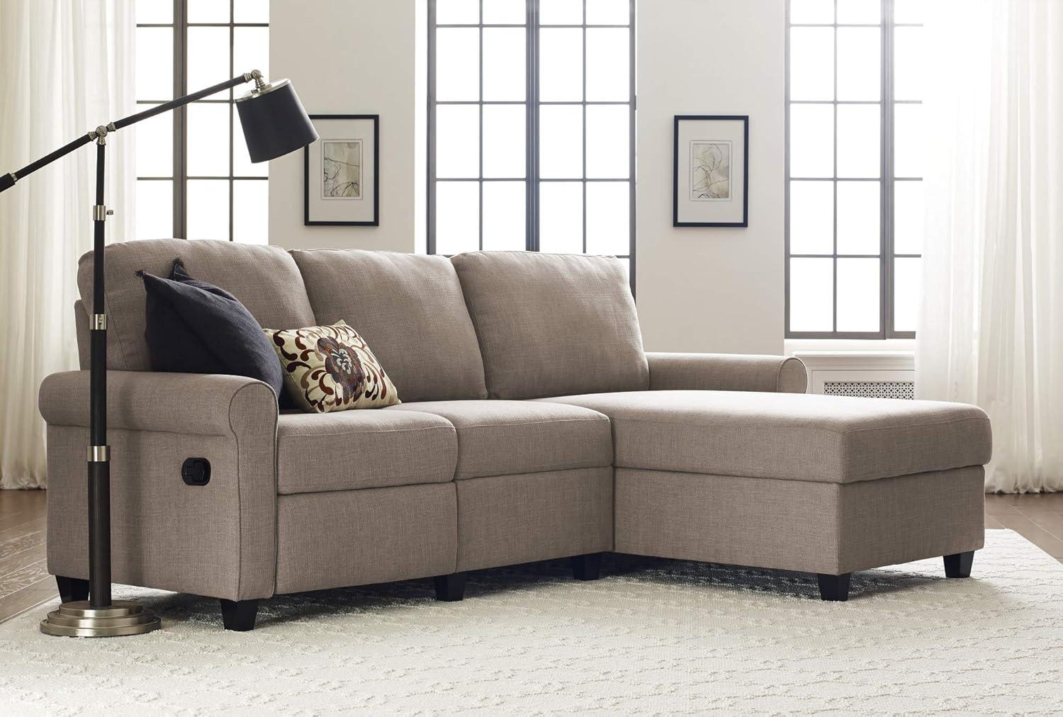 Serta Copenhagen Reclining Sectional Sofa with Storage Chaise