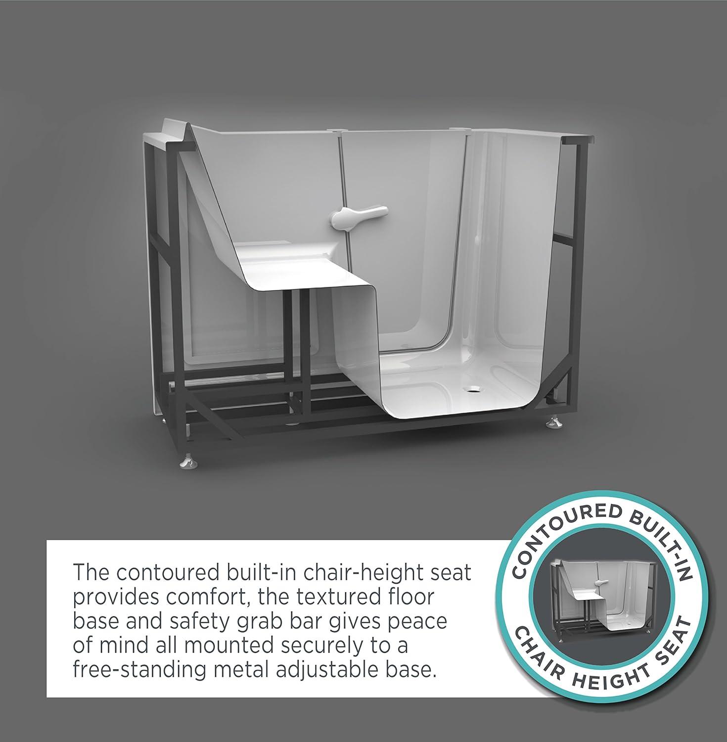 American Standard 52'' x 32'' Walk-in Fiberglass Bathtub with Faucet 3252OD.709.CLW-PC