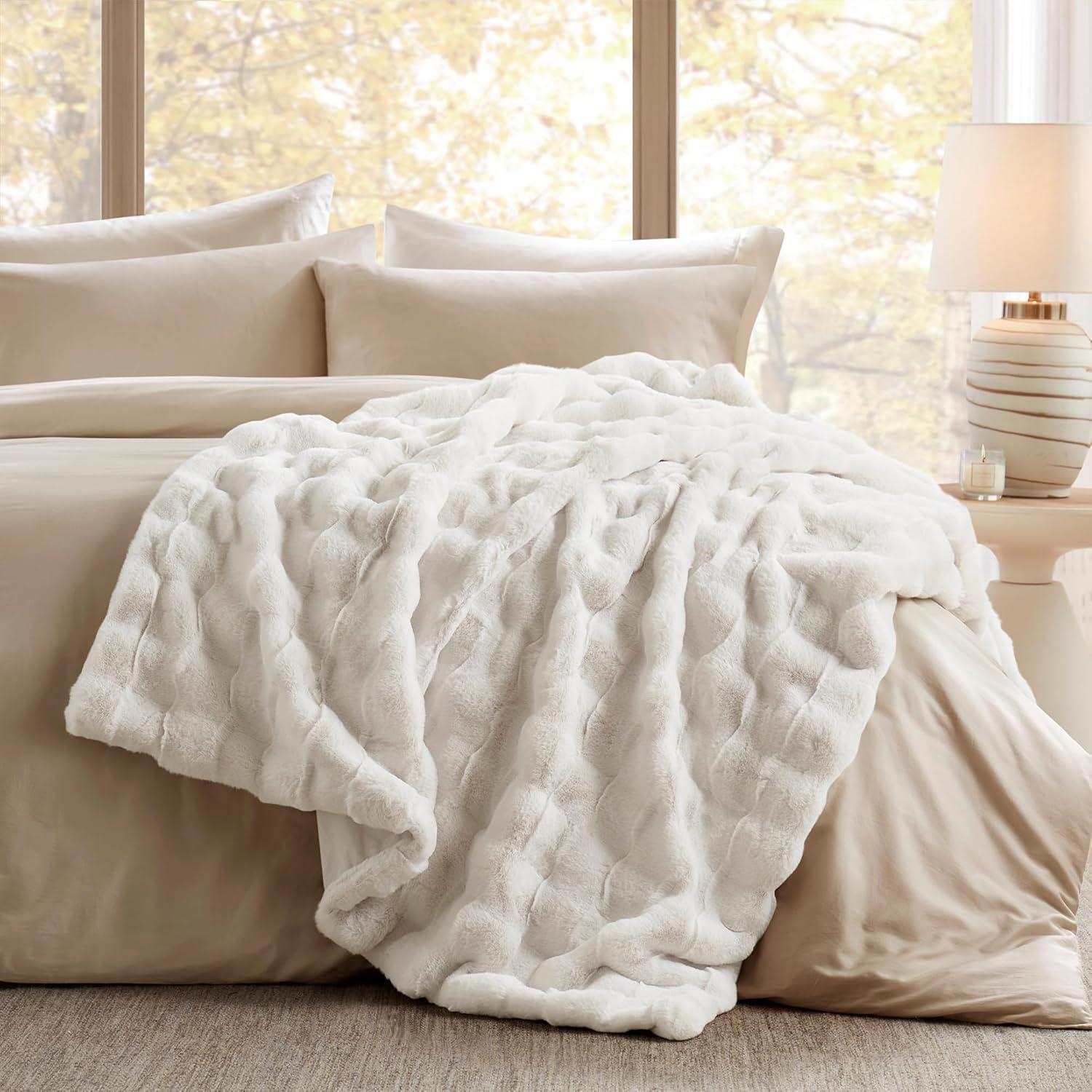 Madison Park Vivienne Faux Fur Throw