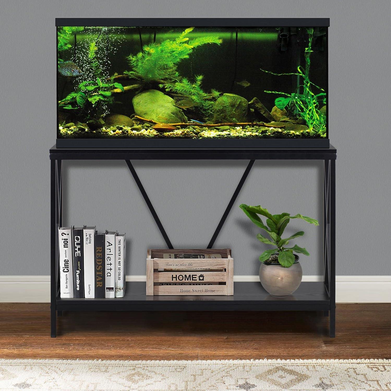 Aquatic Fundamentals 40/55 Gallon Metal + Wood Aquarium Stand