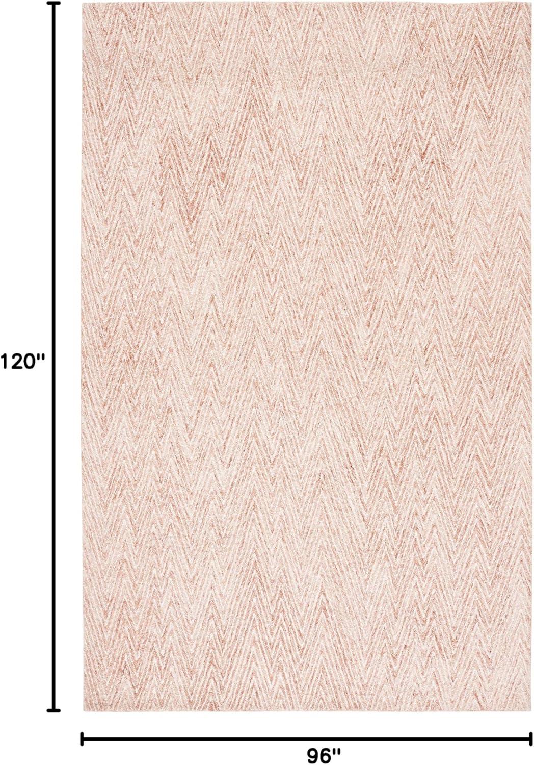 Abstract ABT426 Handmade Indoor Area Rug - Brown/Ivory - 8'x10' - Safavieh
