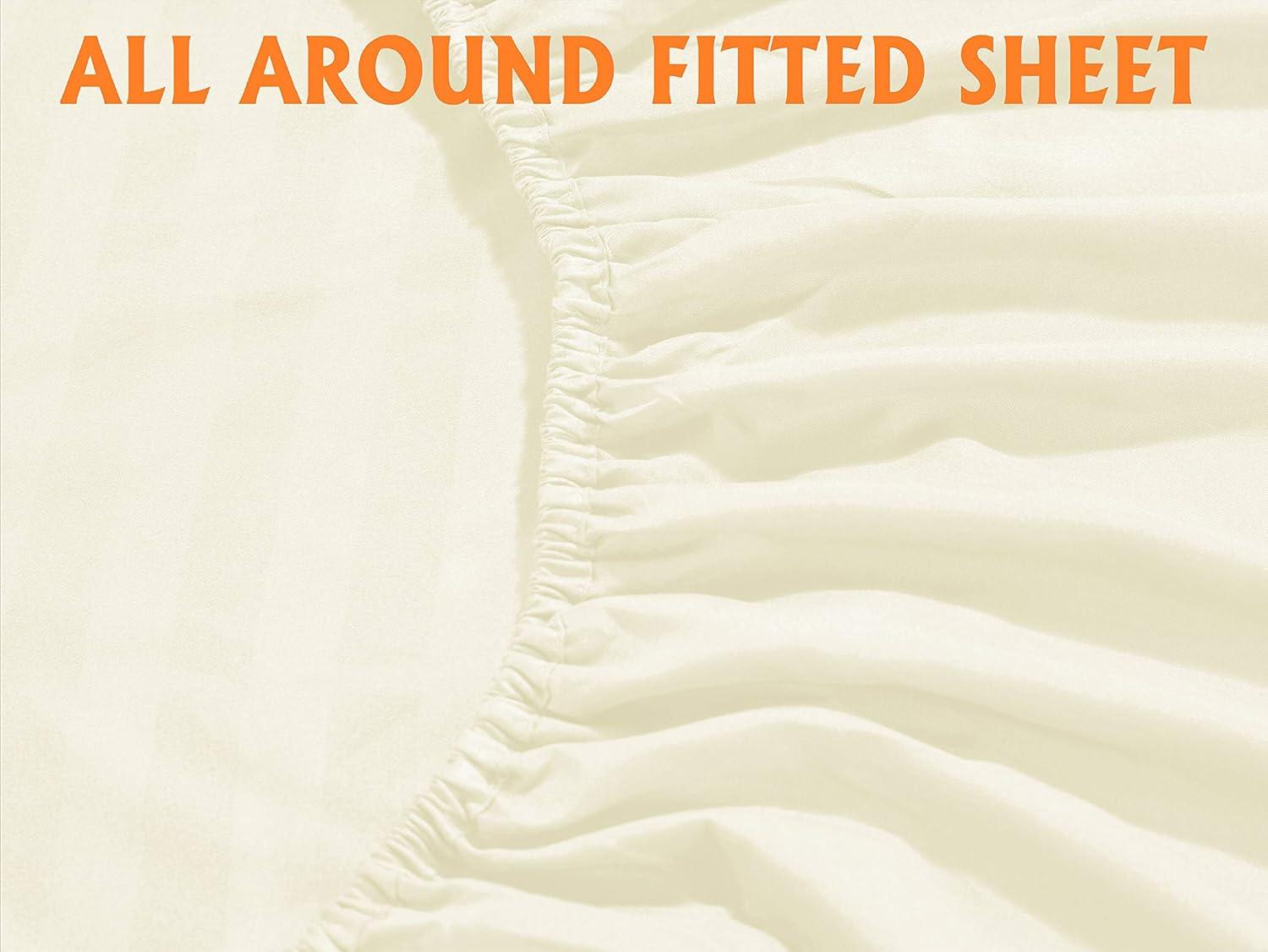 ELEGANT COMFORT Percale Striped Sheet Set