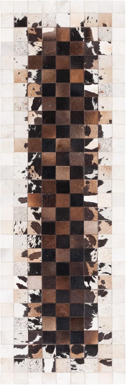 Studio Leather STL215 Hand Woven Runner Rug - Ivory/Dark Brown - 2'3"x7' - Safavieh.