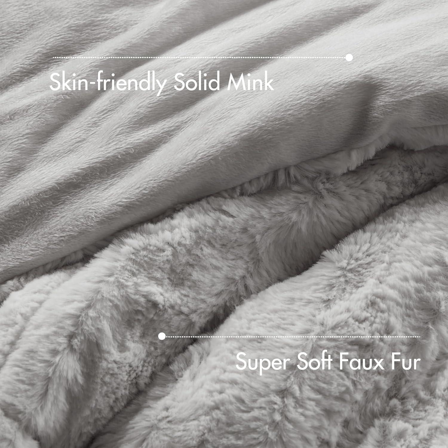 Madison Park Faux Fur 3 Piece Comforter Set