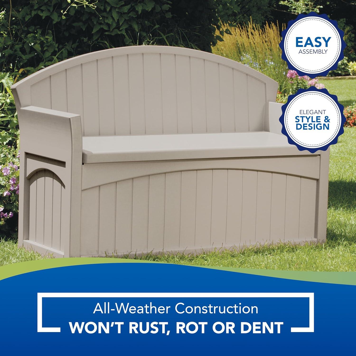 Suncast Suncast 50 Gallon Patio Storage Bench - Light Taupe
